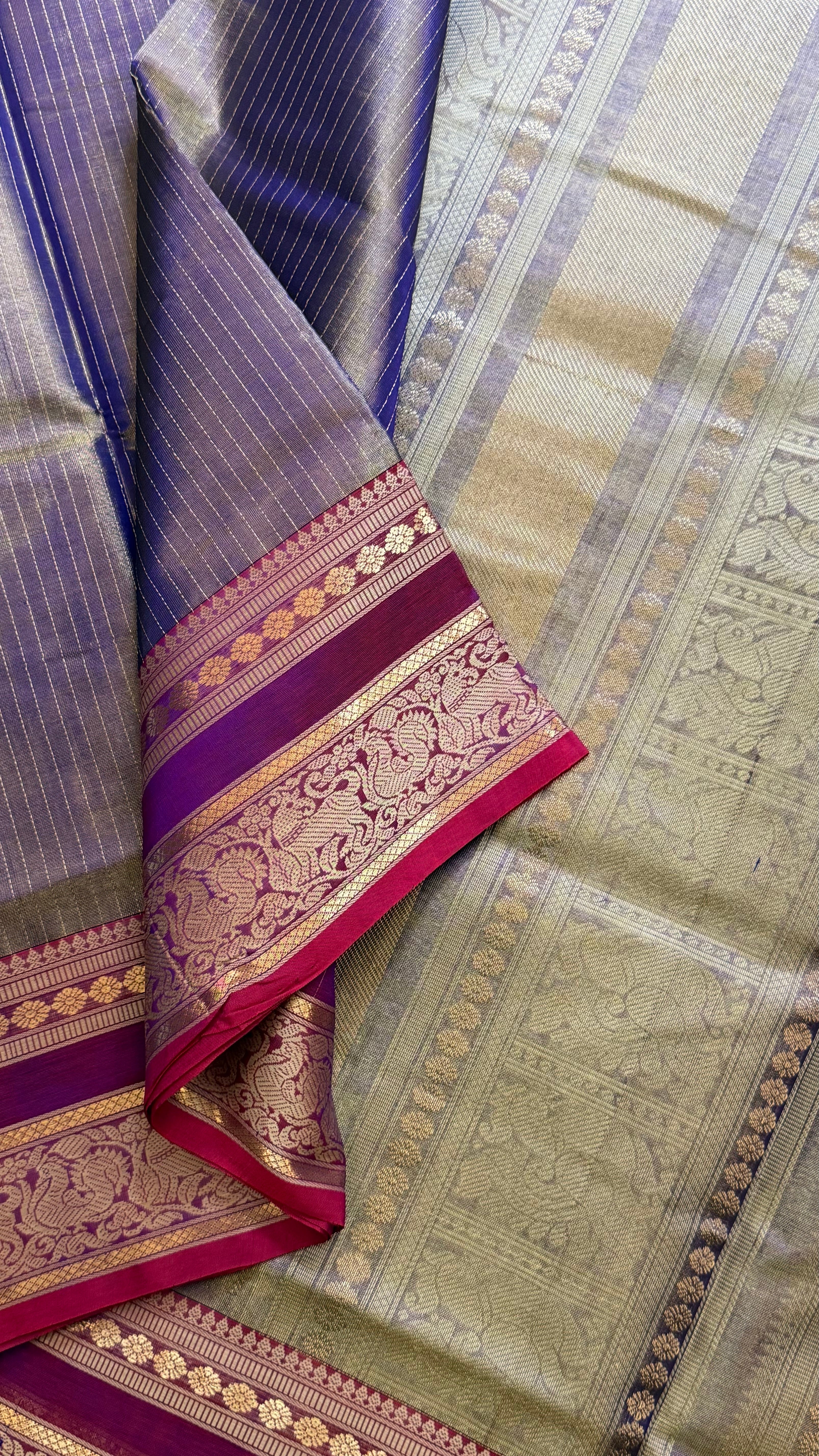 Lavender tissue Kattam silk cotton.