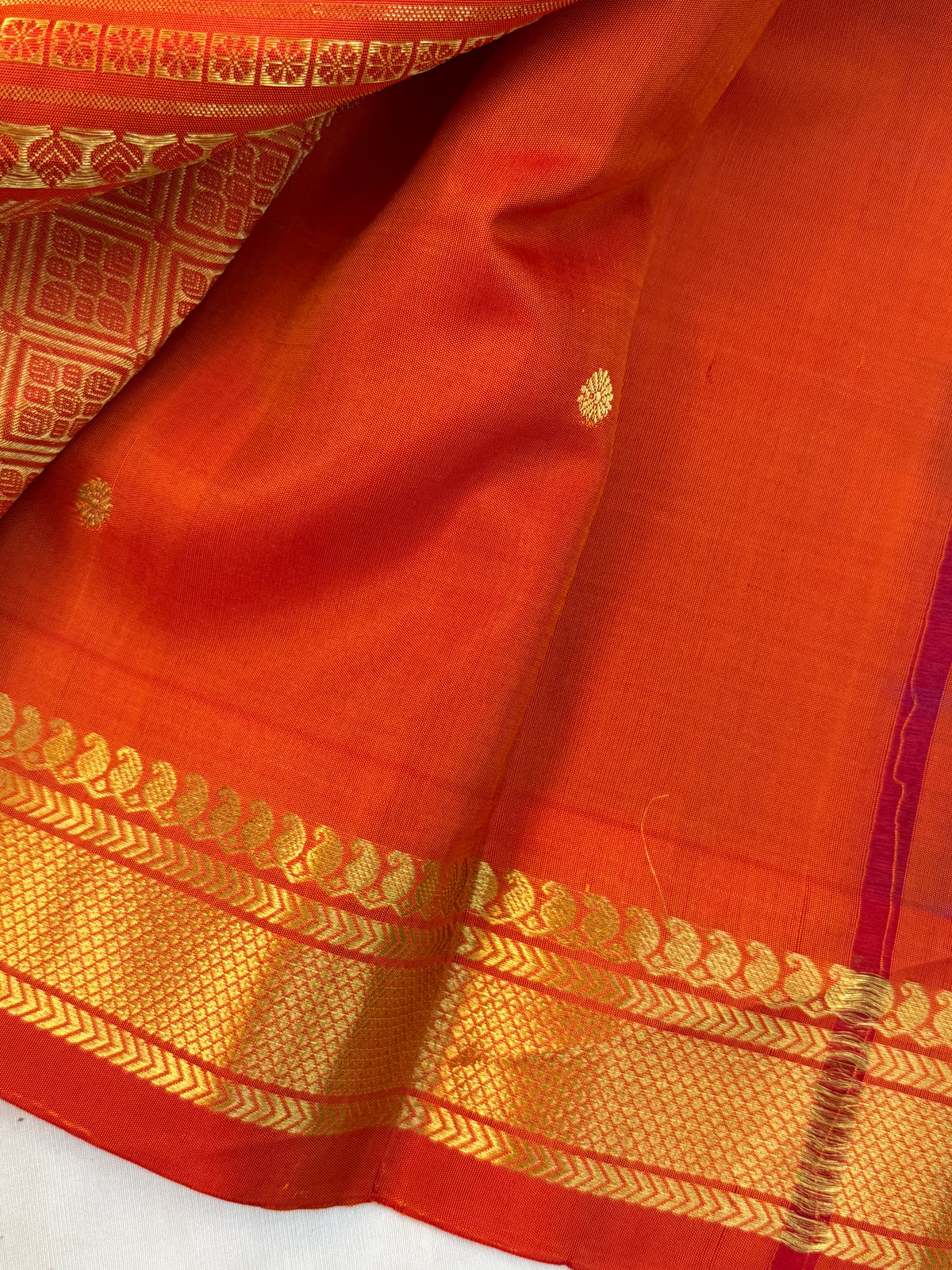 Gadwal silk Majenta Shot colour clsa 9302