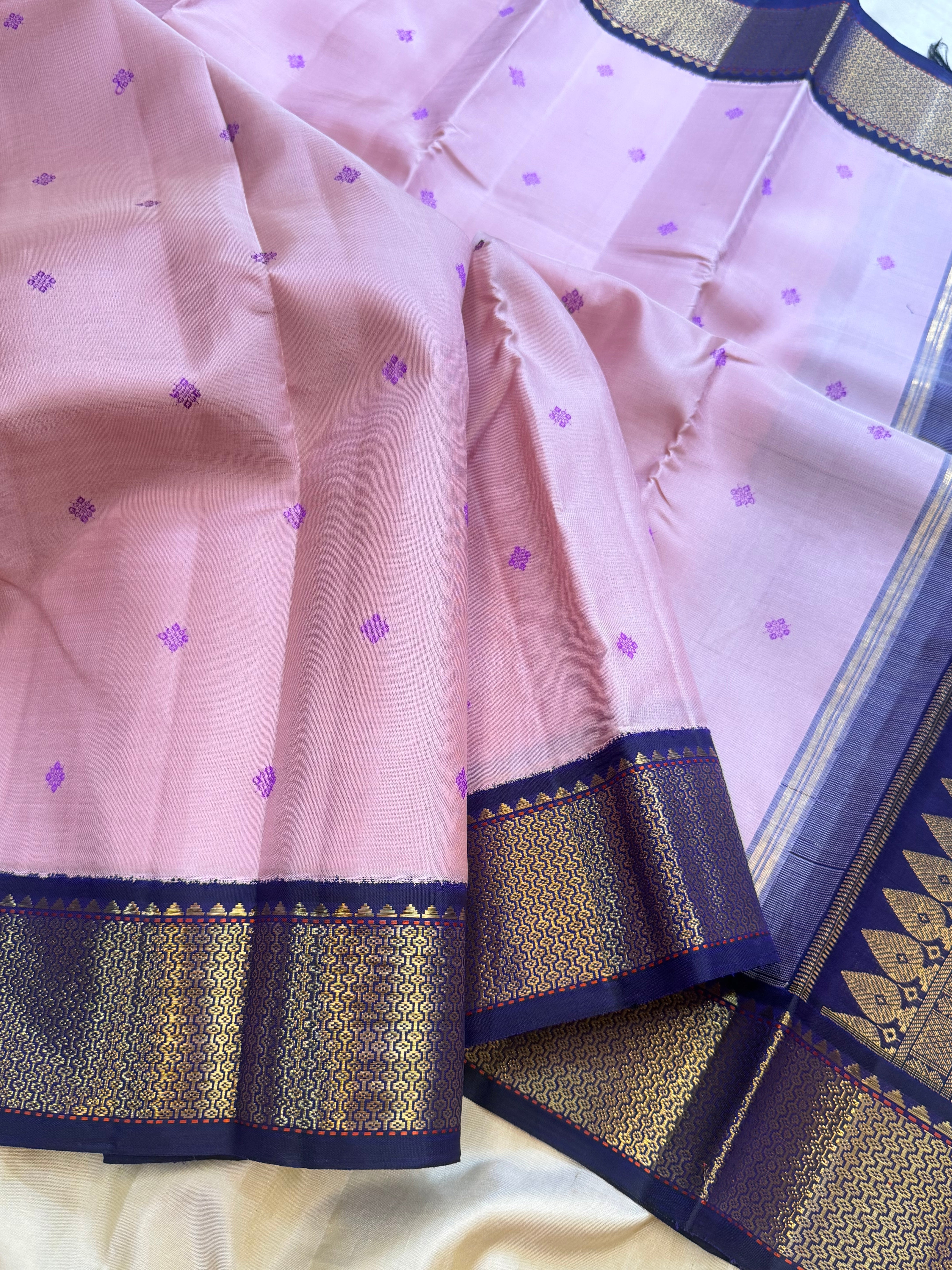 Maha : pastel pink   collection of Korvai Kanjipuram