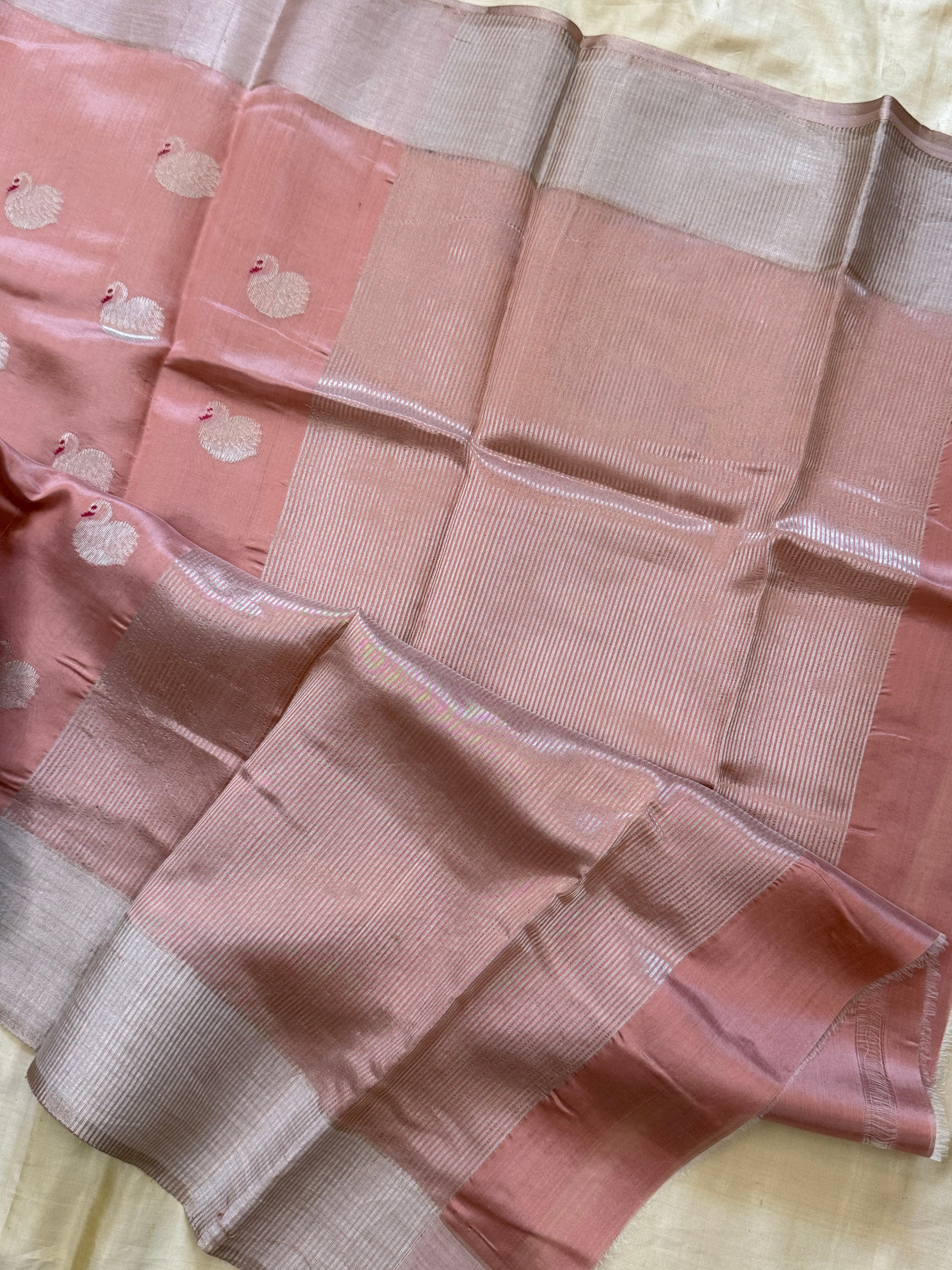 Onion pink swan butta / Chanderi silk / CLSA10874