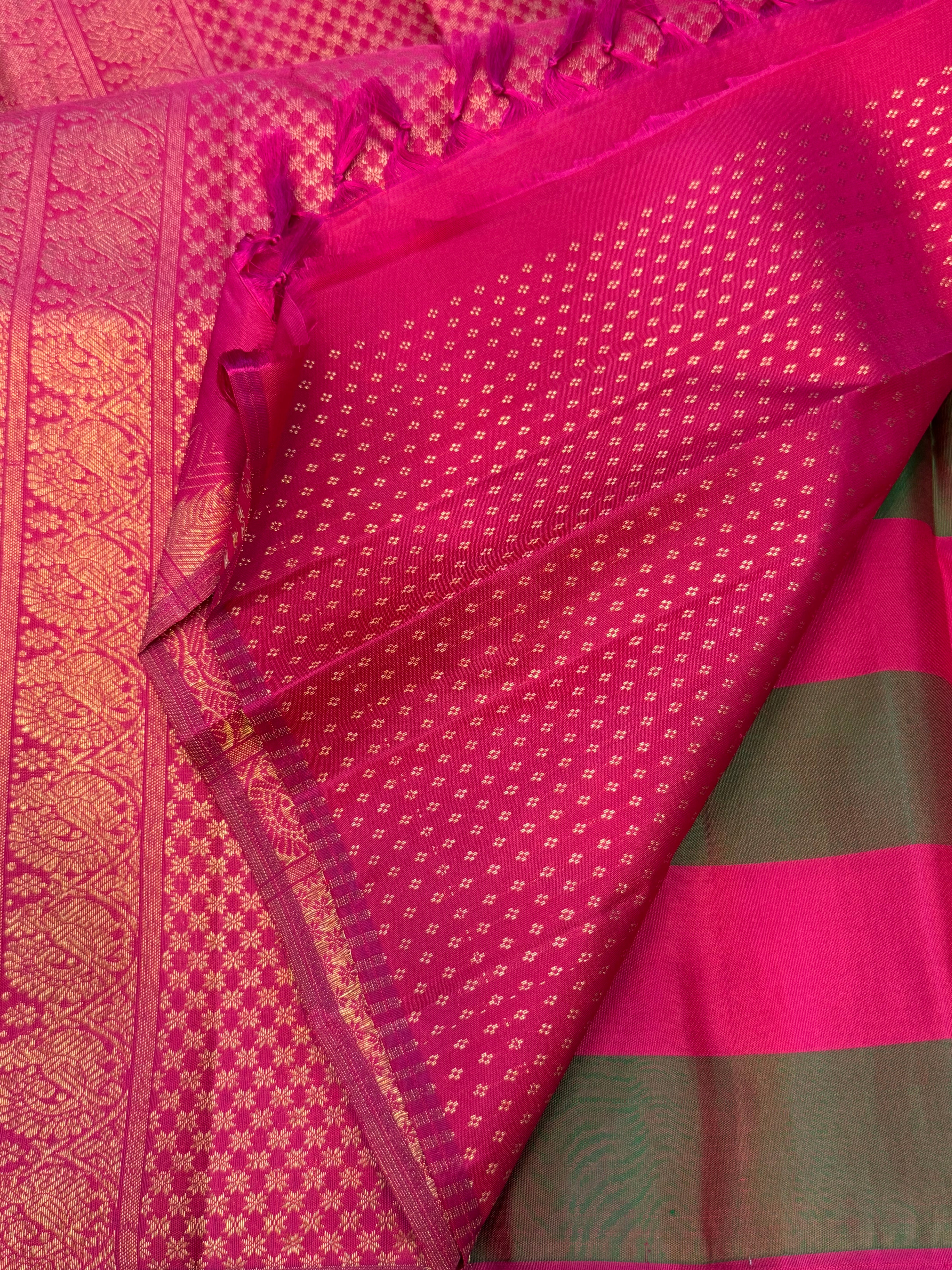 Concept saree - Pink long band border / kanjipuram silk