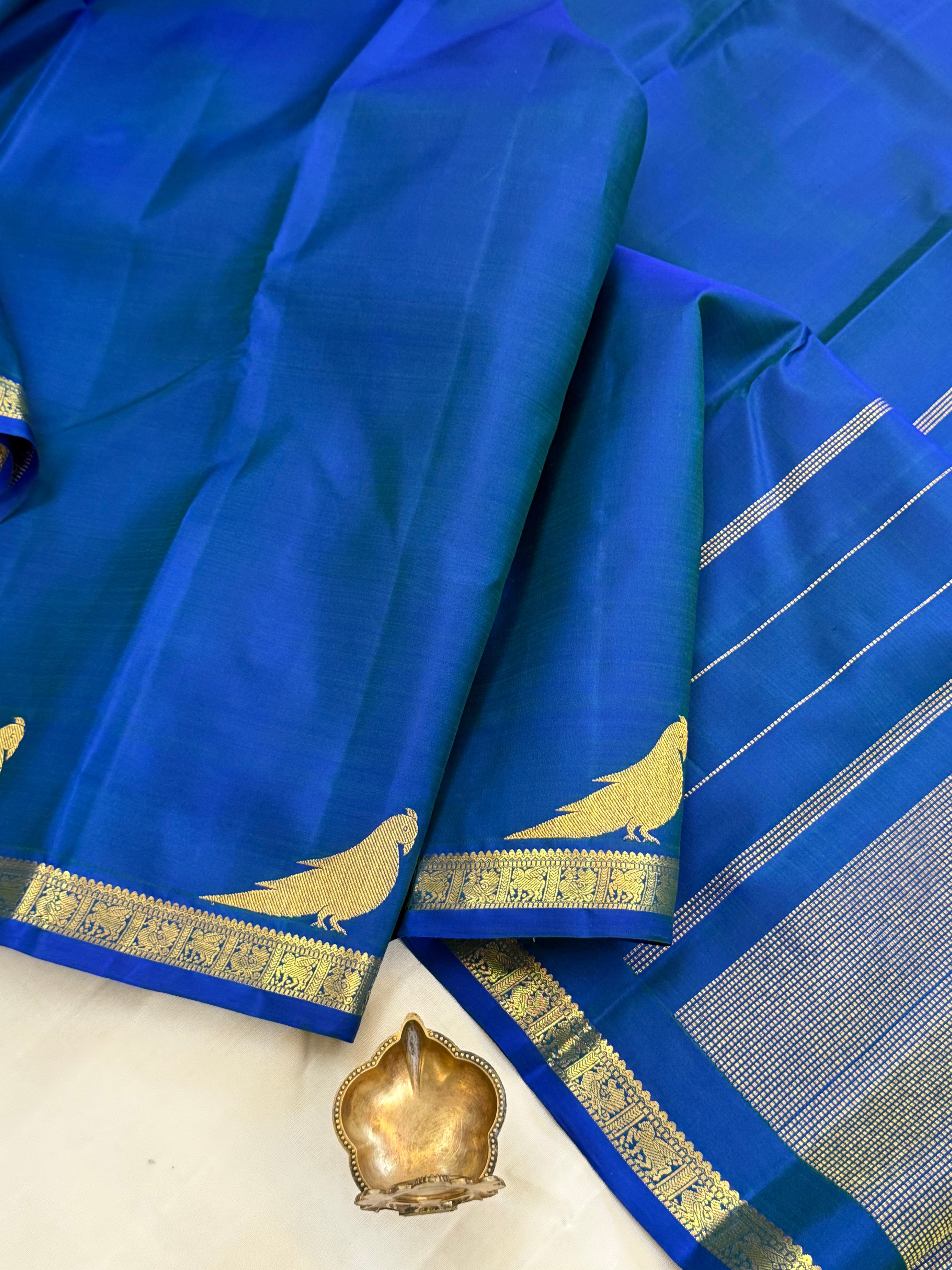 Mayilkazhuthu Kili border 2g Kanjipuram silk CLSA 11019