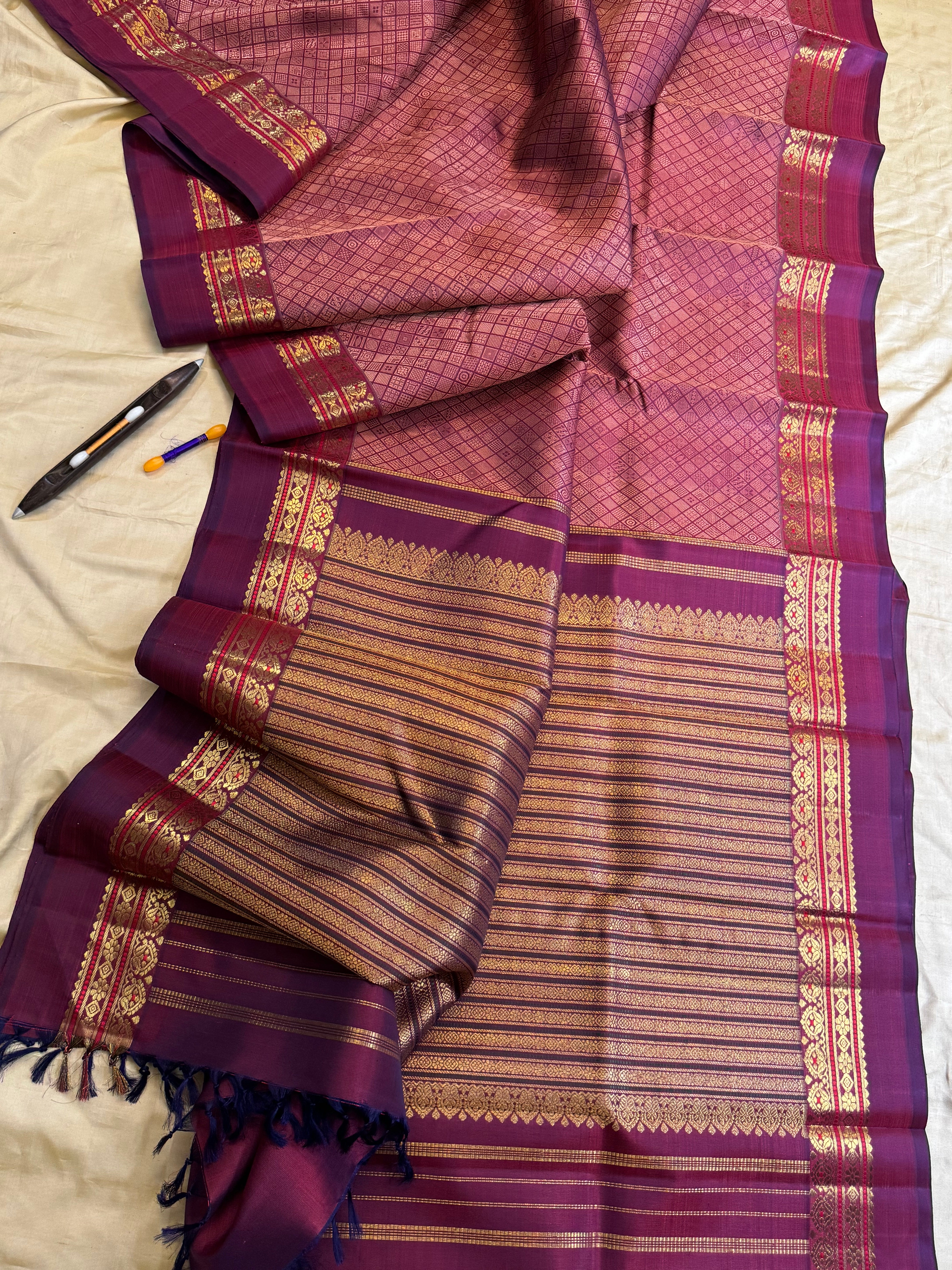 Master weaver 108 unique Butta  saree : kanjipuram silk
