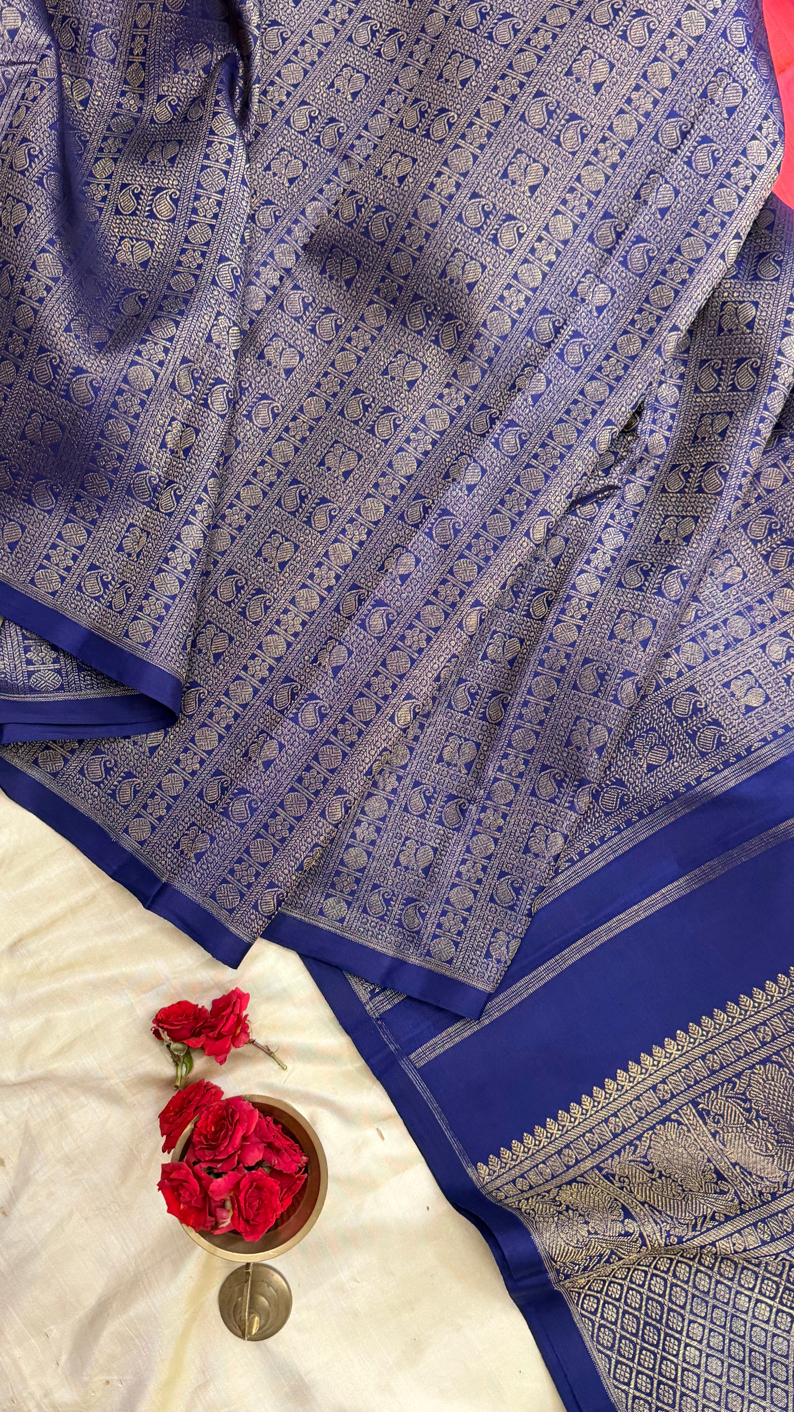 Off and off Korvai / Kanjipuram Silk