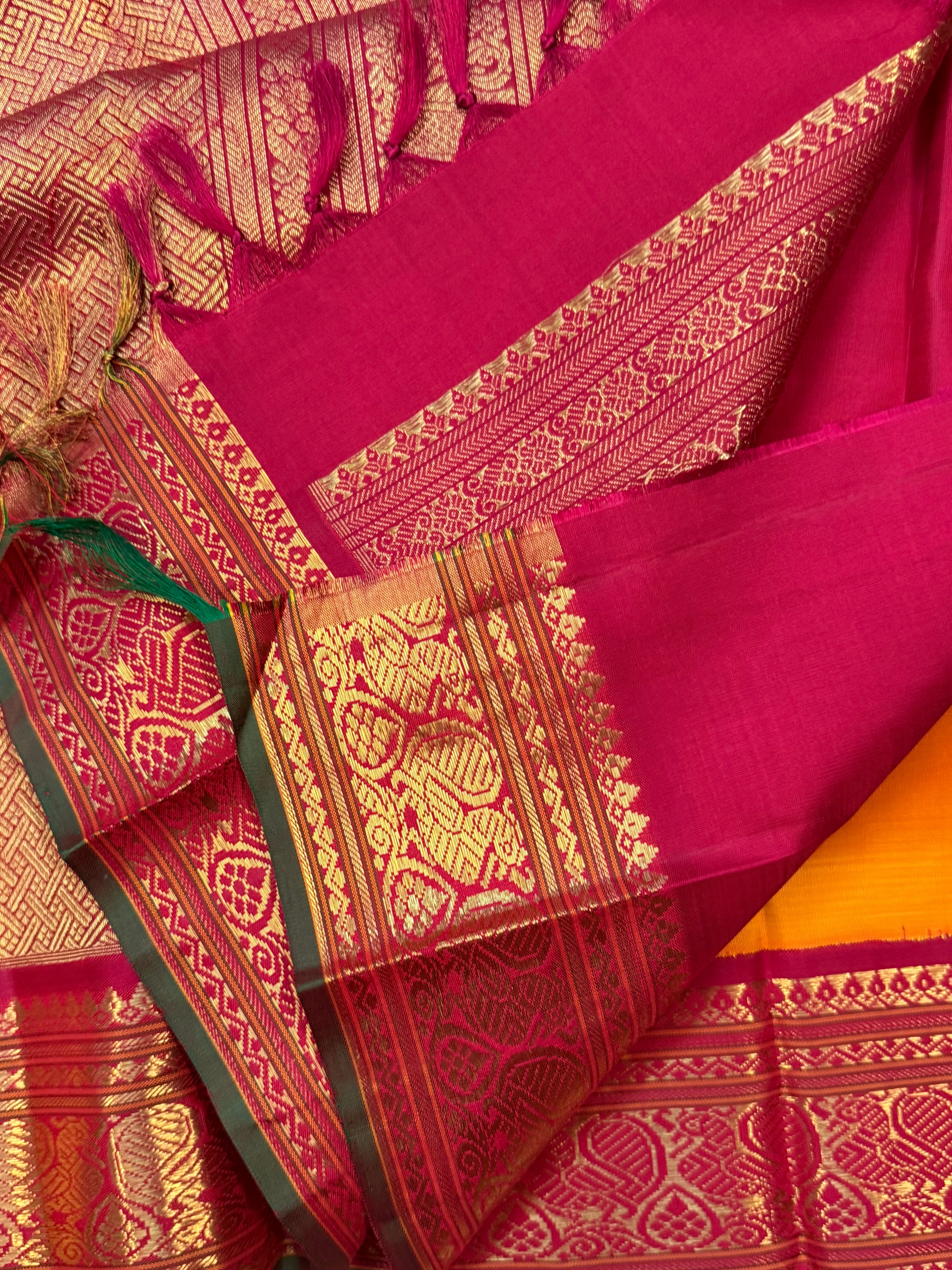 Mambazha Manjal  korvai / kanjipuram silk