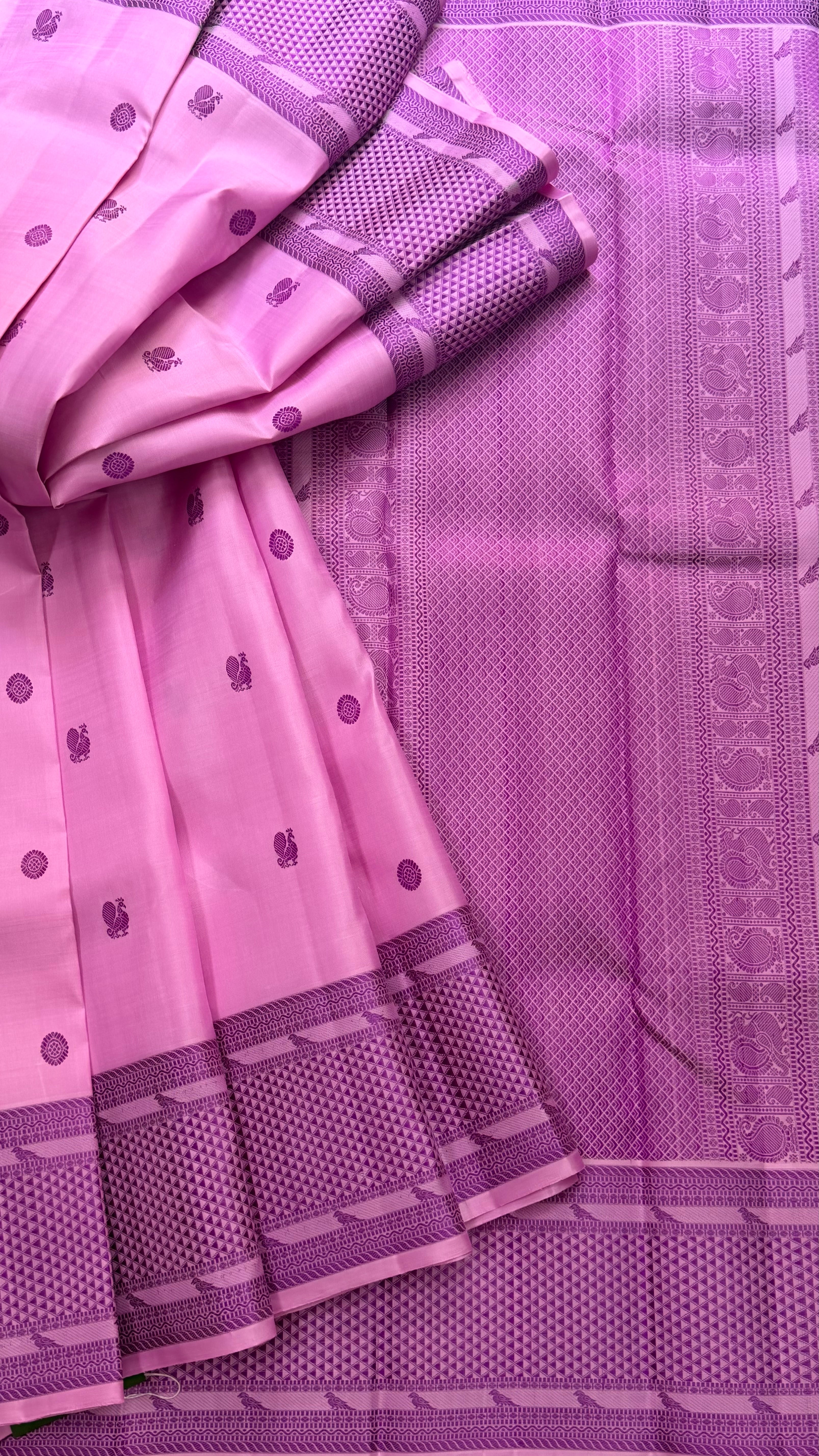 KILIYE :  pink Kili work Kanjipuram silk
