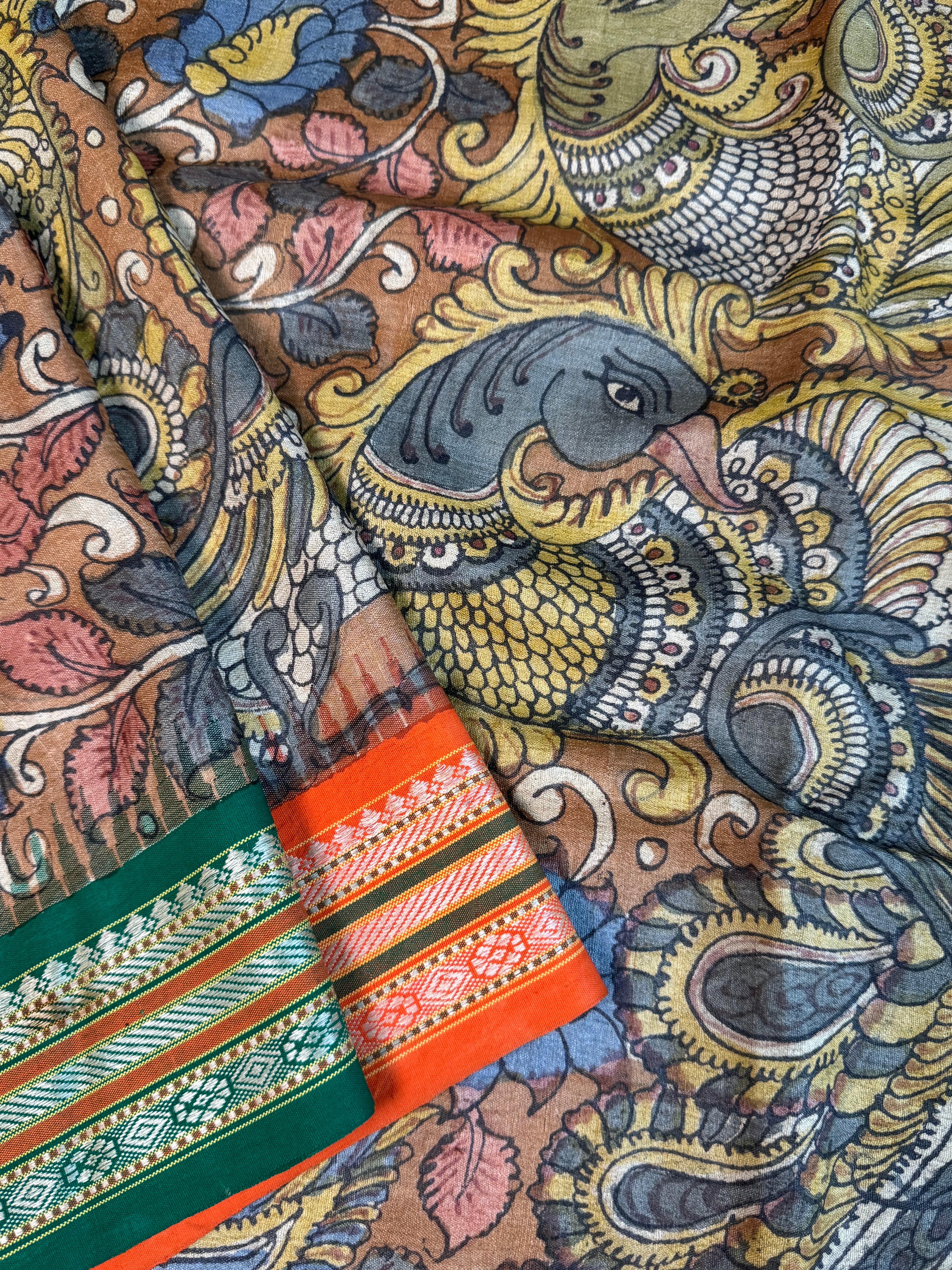 Pen kalamkari Vidharba Tussar4631