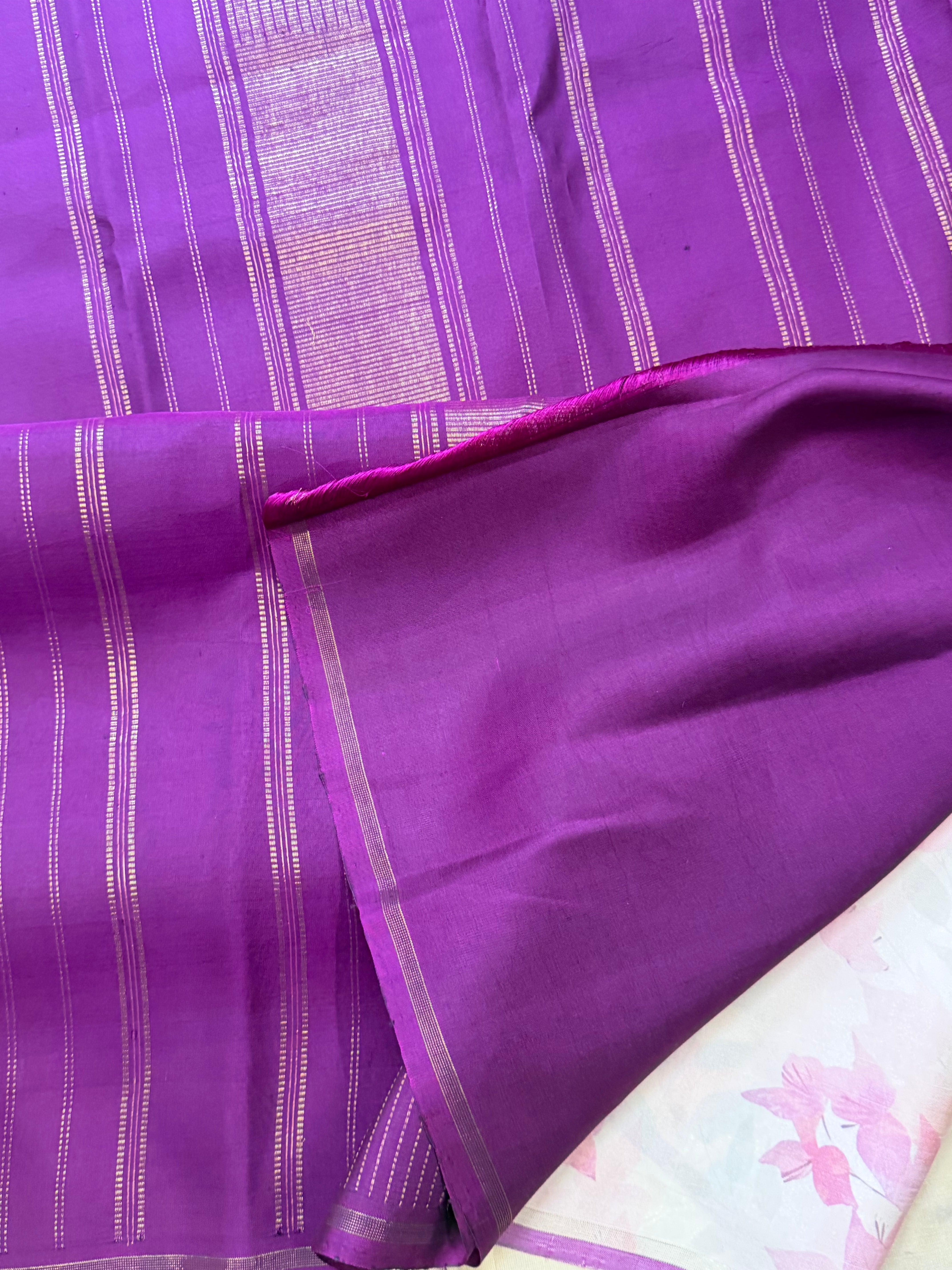 Floral digital printed / pure Zari Kanjipuram silk