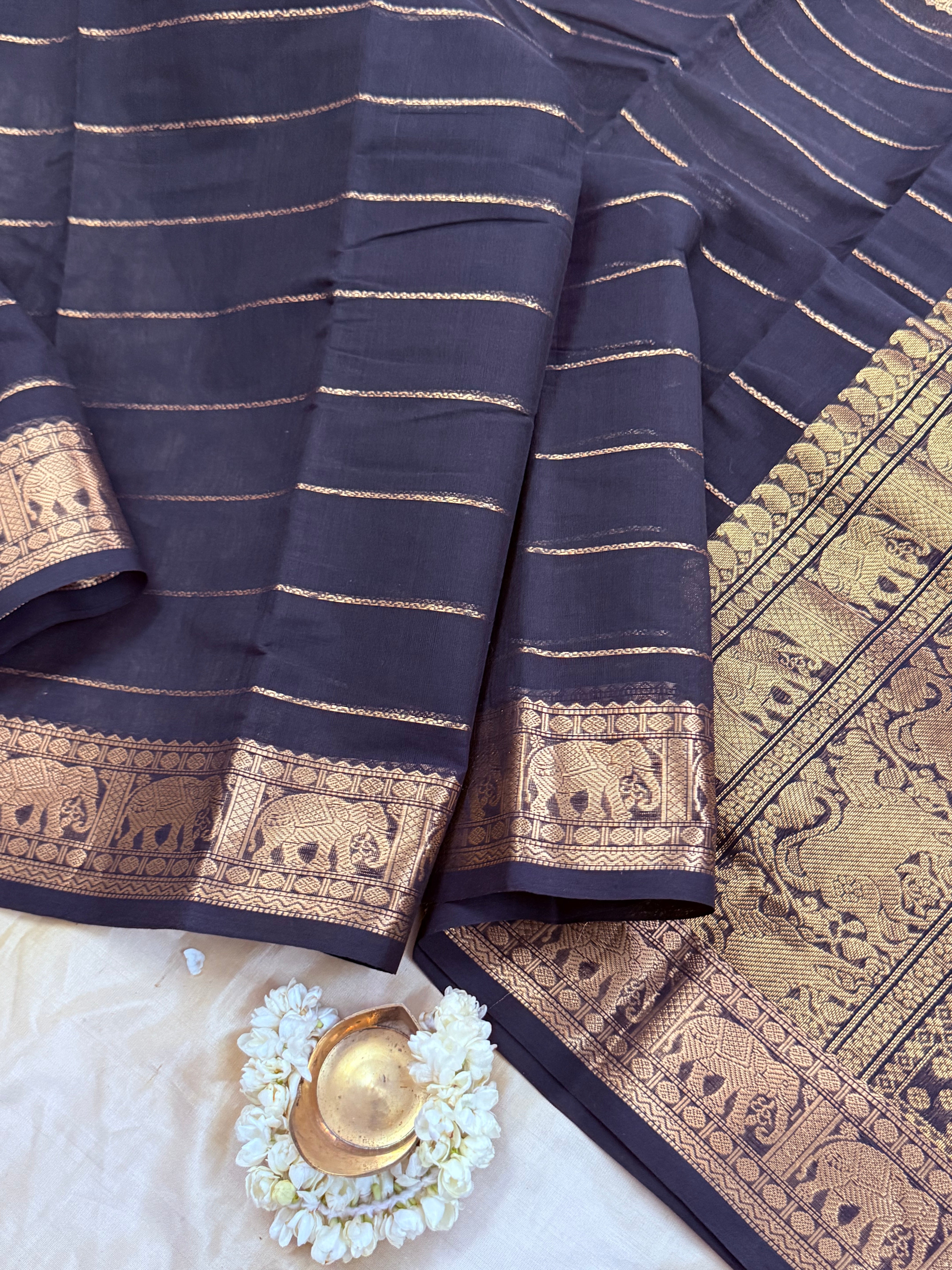 Kanchana brown veldhari / Kanchi Cotton