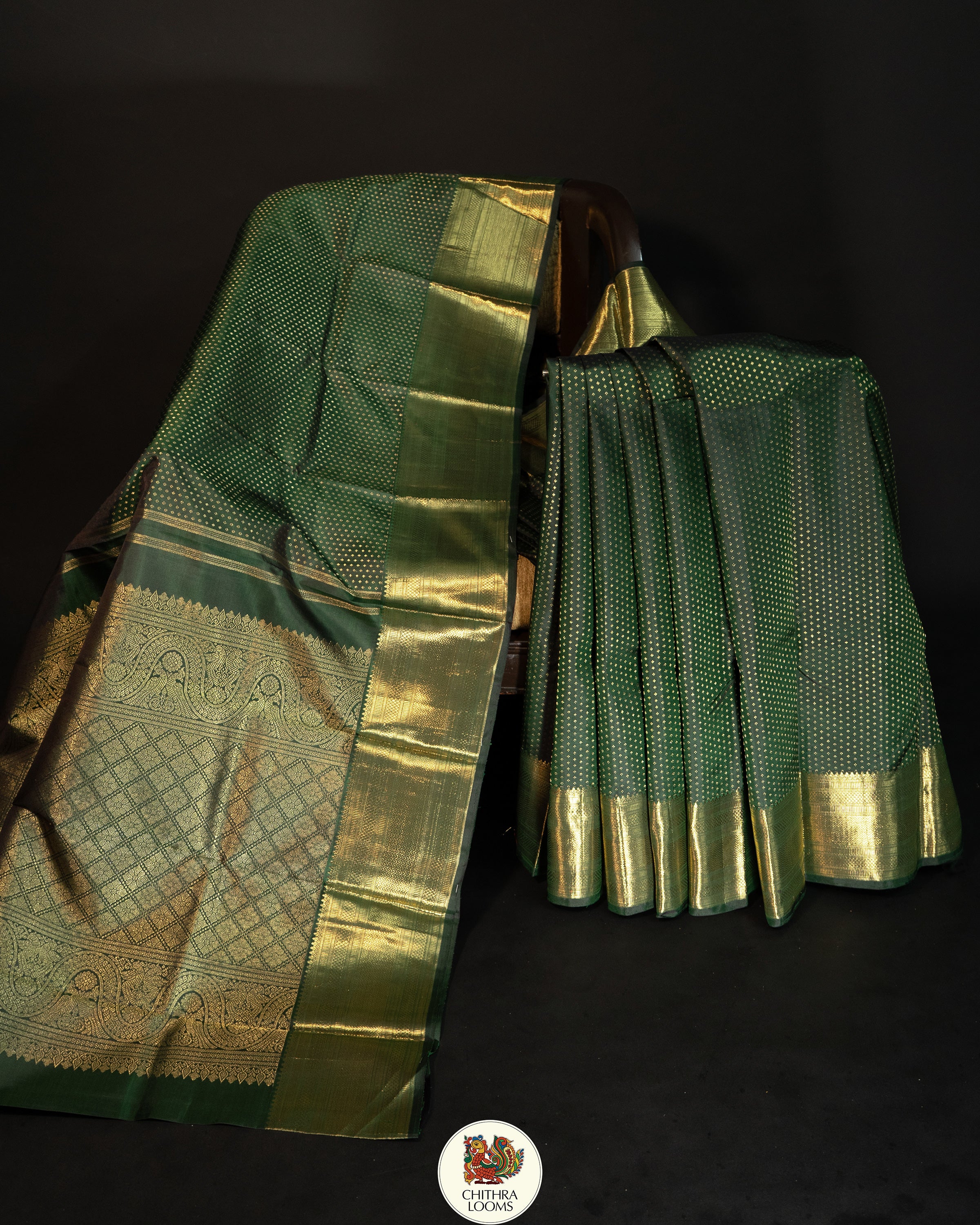 Green Laksham Butta / Bridal Kanjipuram CLSA2492