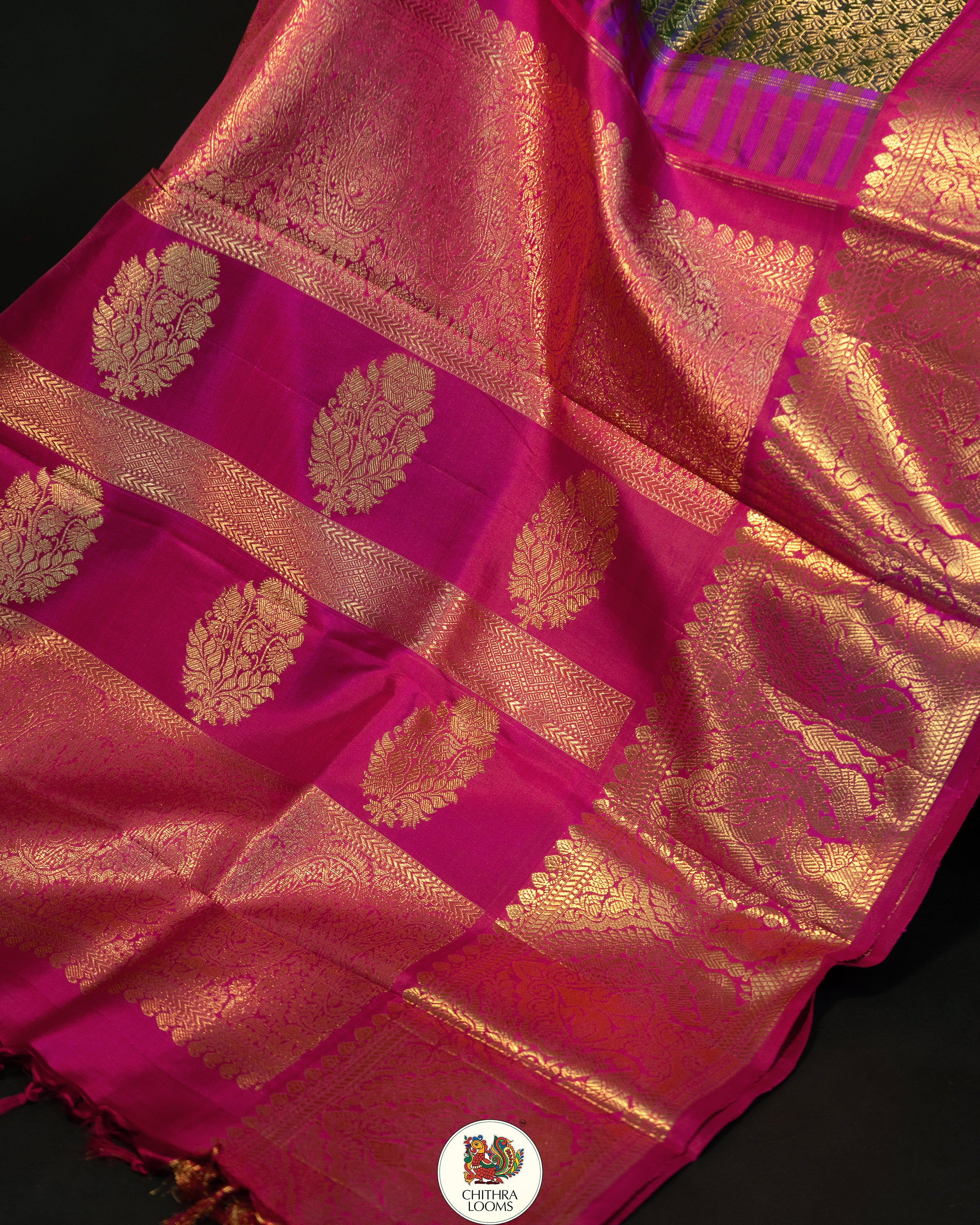 Brocade Lehariya : Bridal Kanjipuram silk