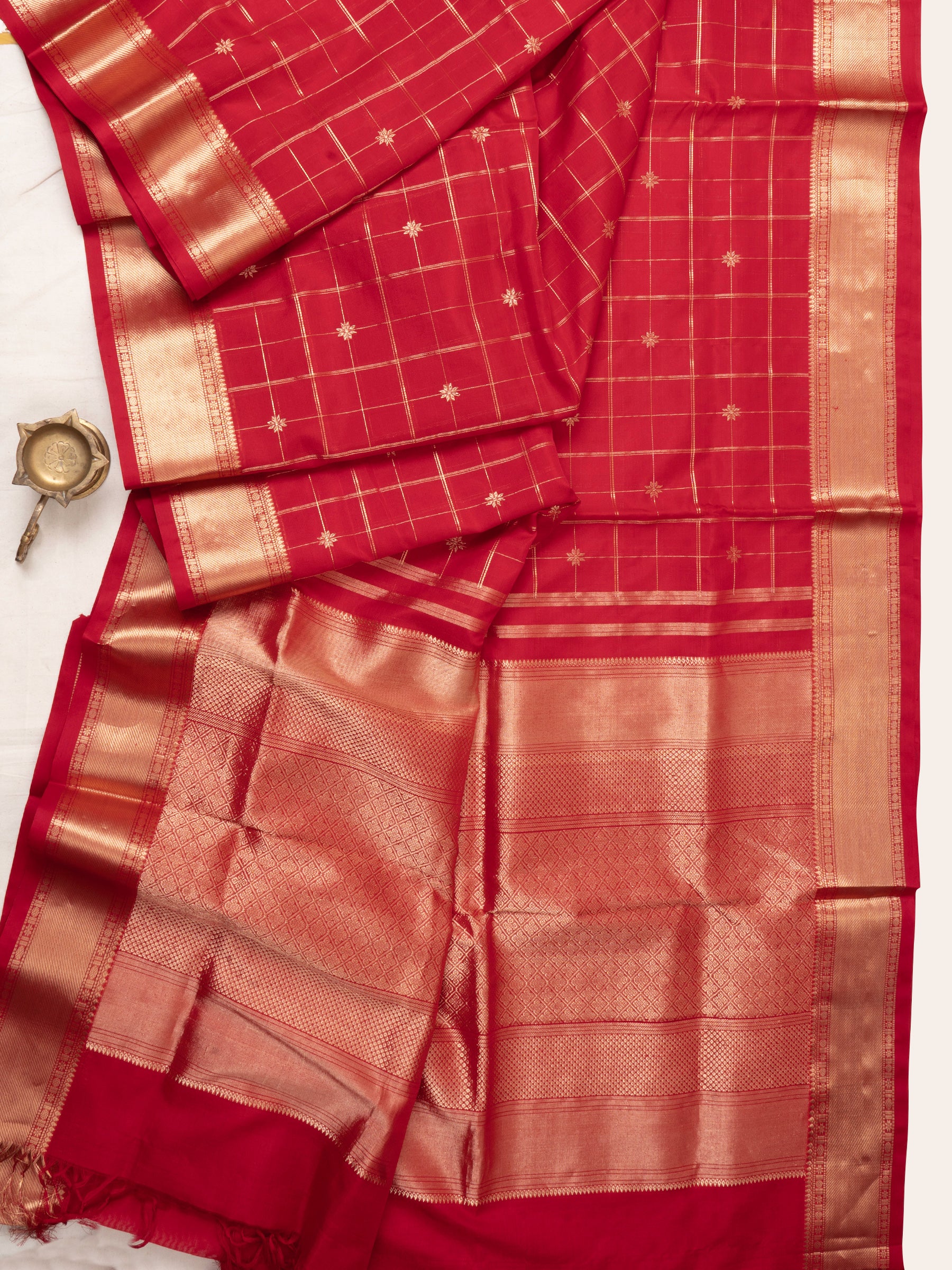 Red kattam / Premium Silk Cotton CHSA4226