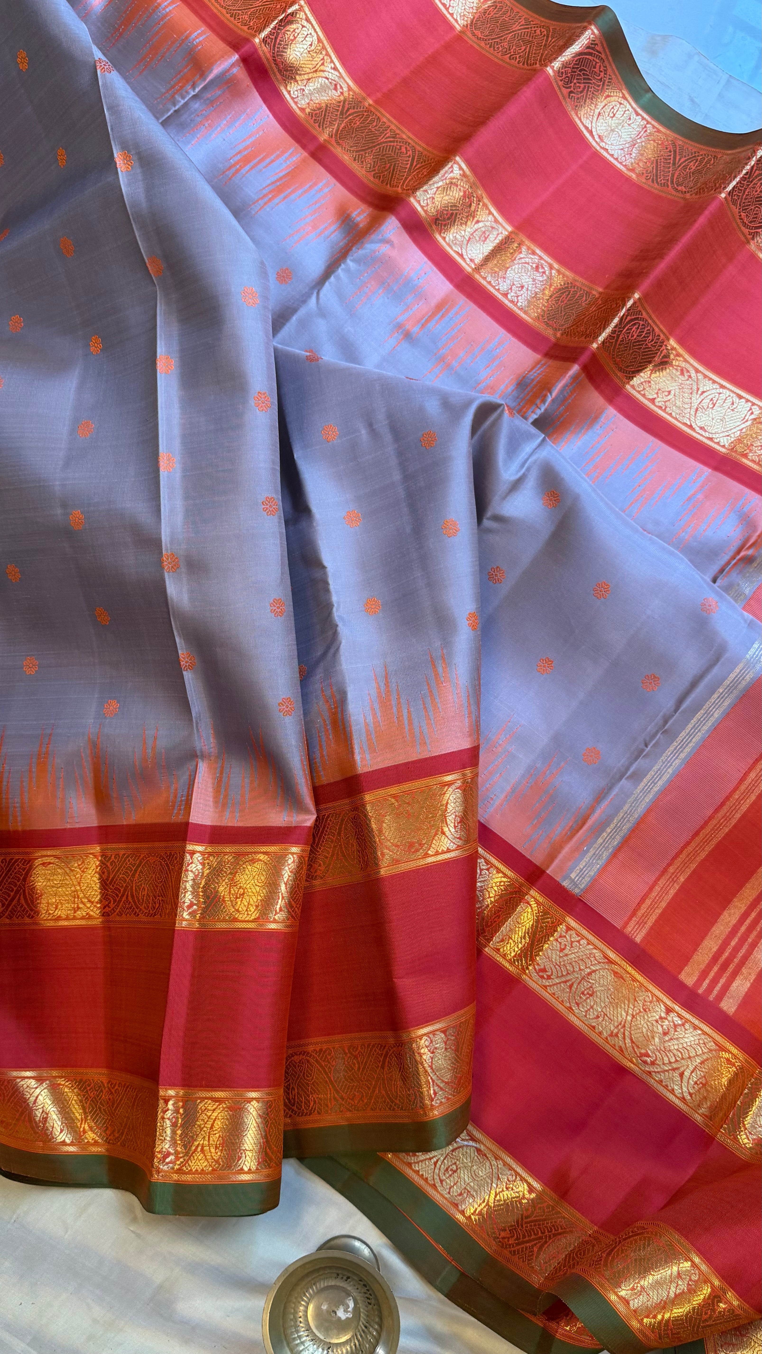Vintage recreation Korvai / Kanjipuram silk