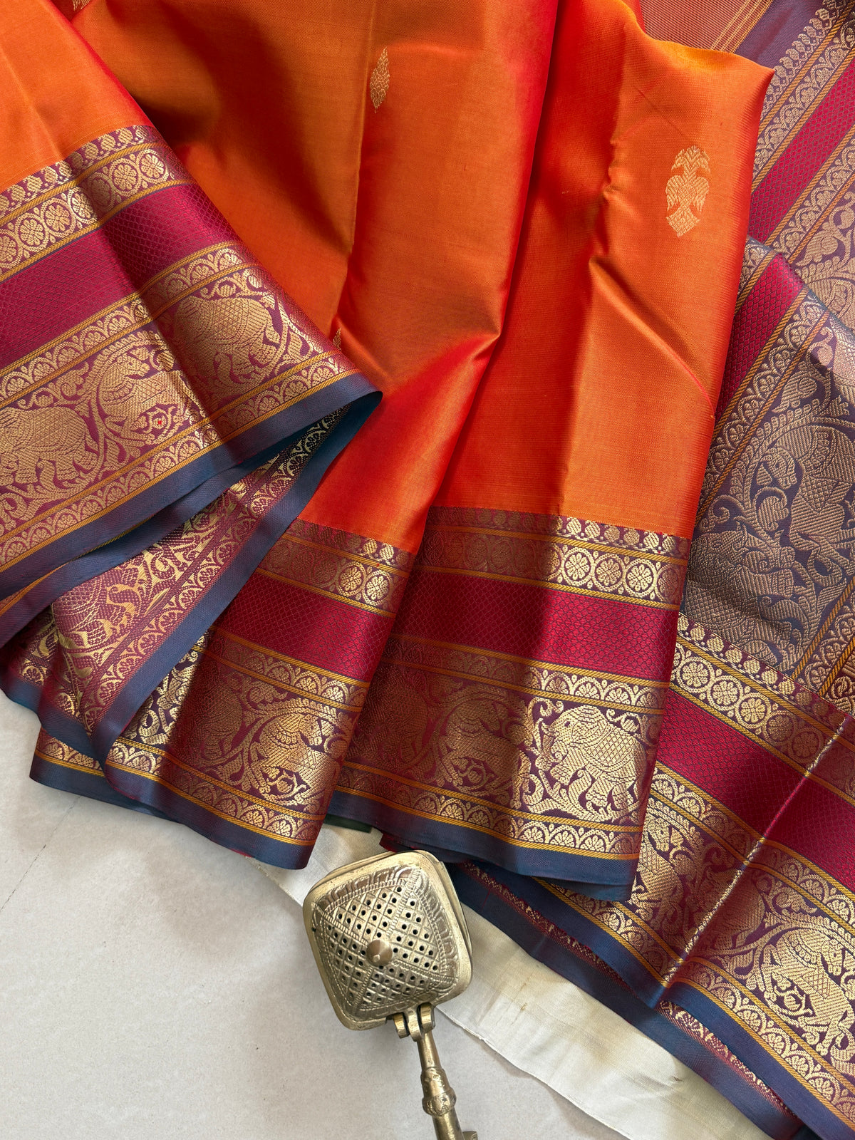Special edition-unusual colour with Zari butta silk saree/clsa 11898