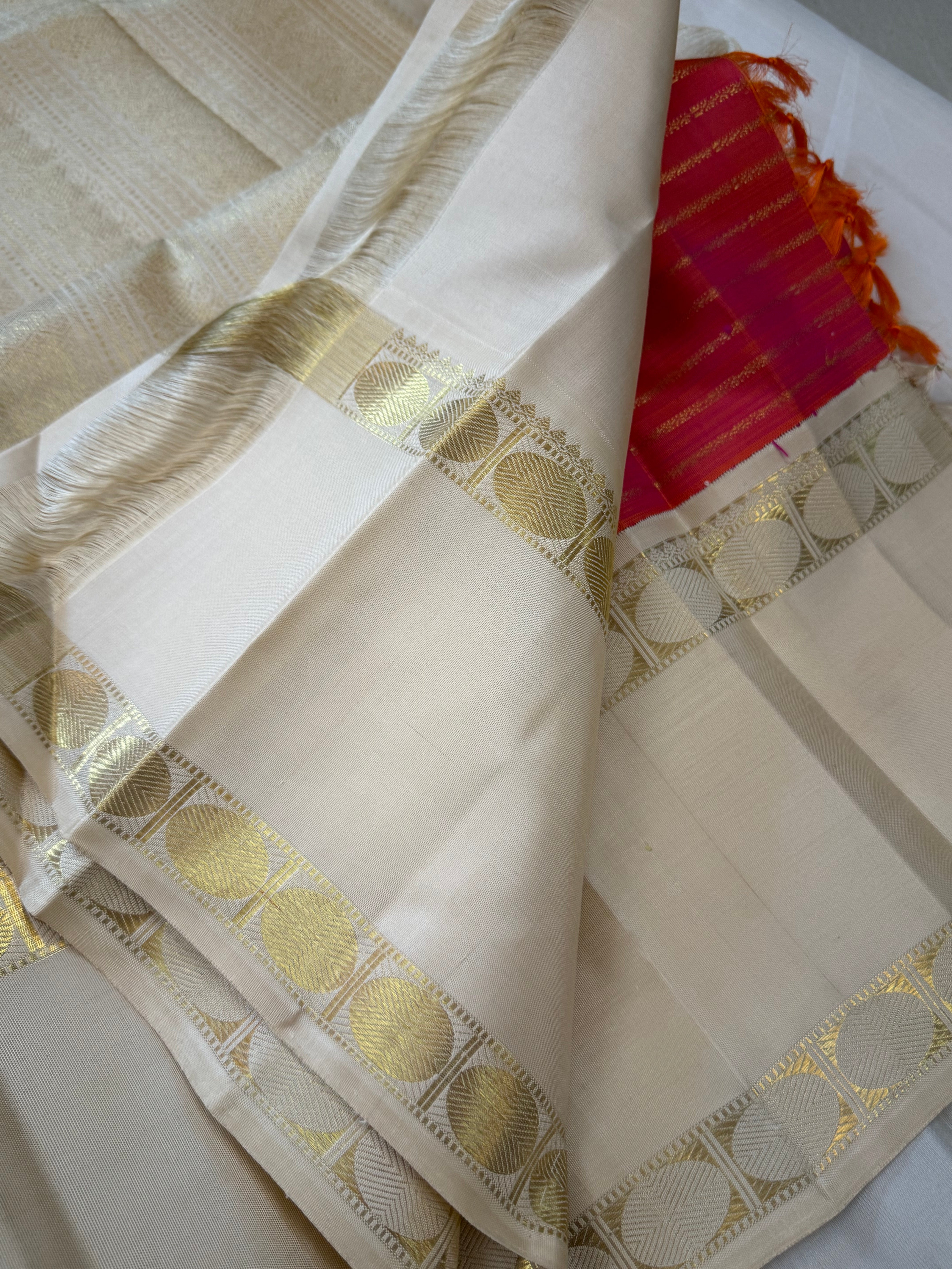 Zari Kattam Kai korvai retta pet / kanjipuram silk CLSA9875