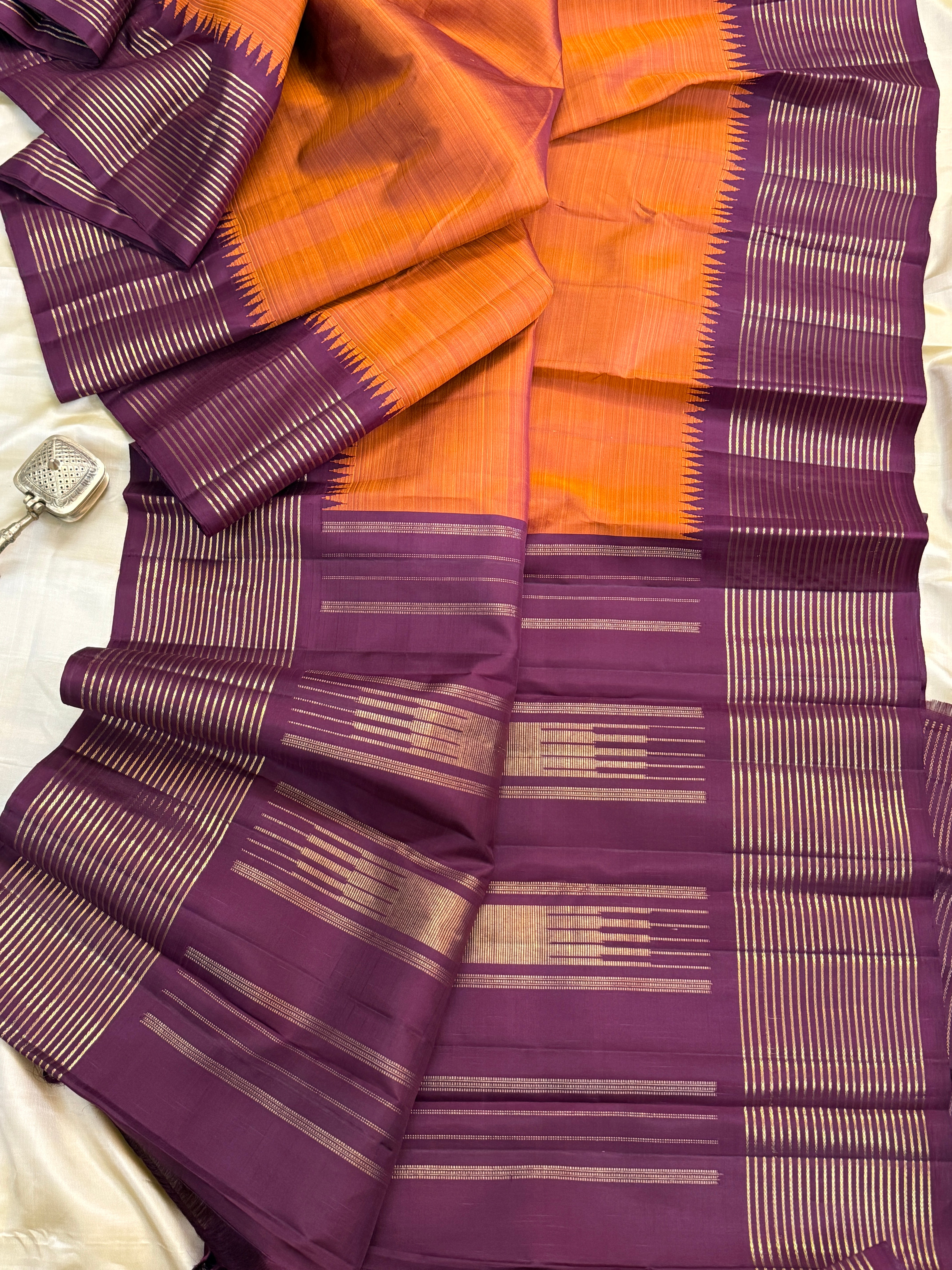 Vintage Korvai / kanjipuram silk sarees clsa 11598