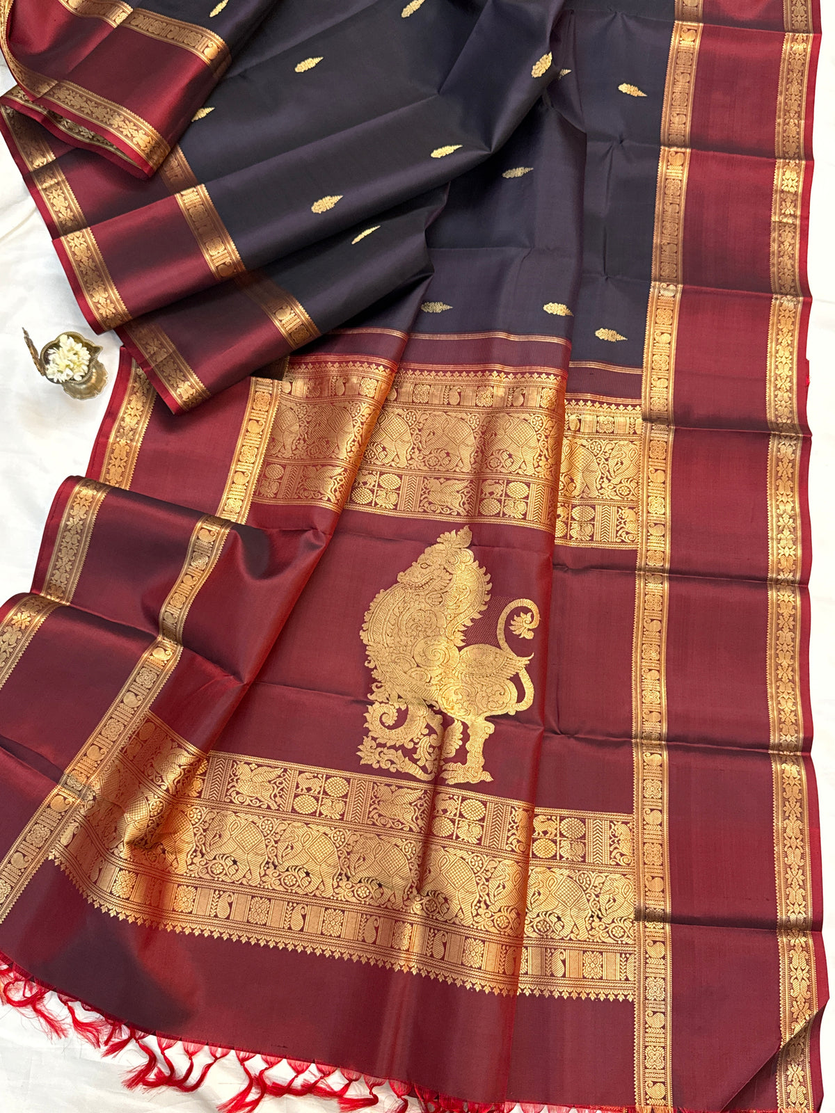 festivel edit _special Edition _ Kanchana and Rettapet border /silk saree clsa 12405