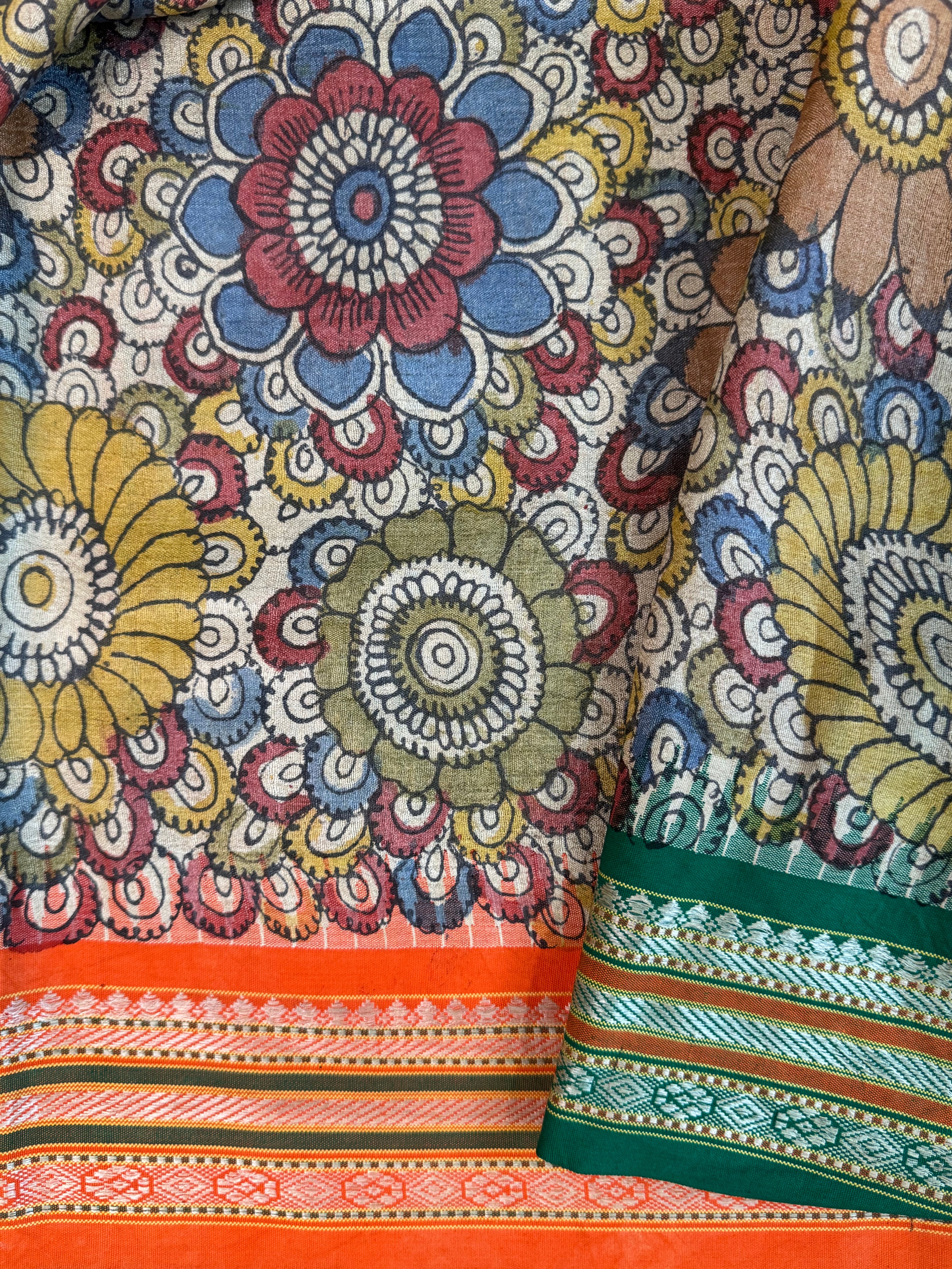 Pen kalamkari Vidharba Tussar4631