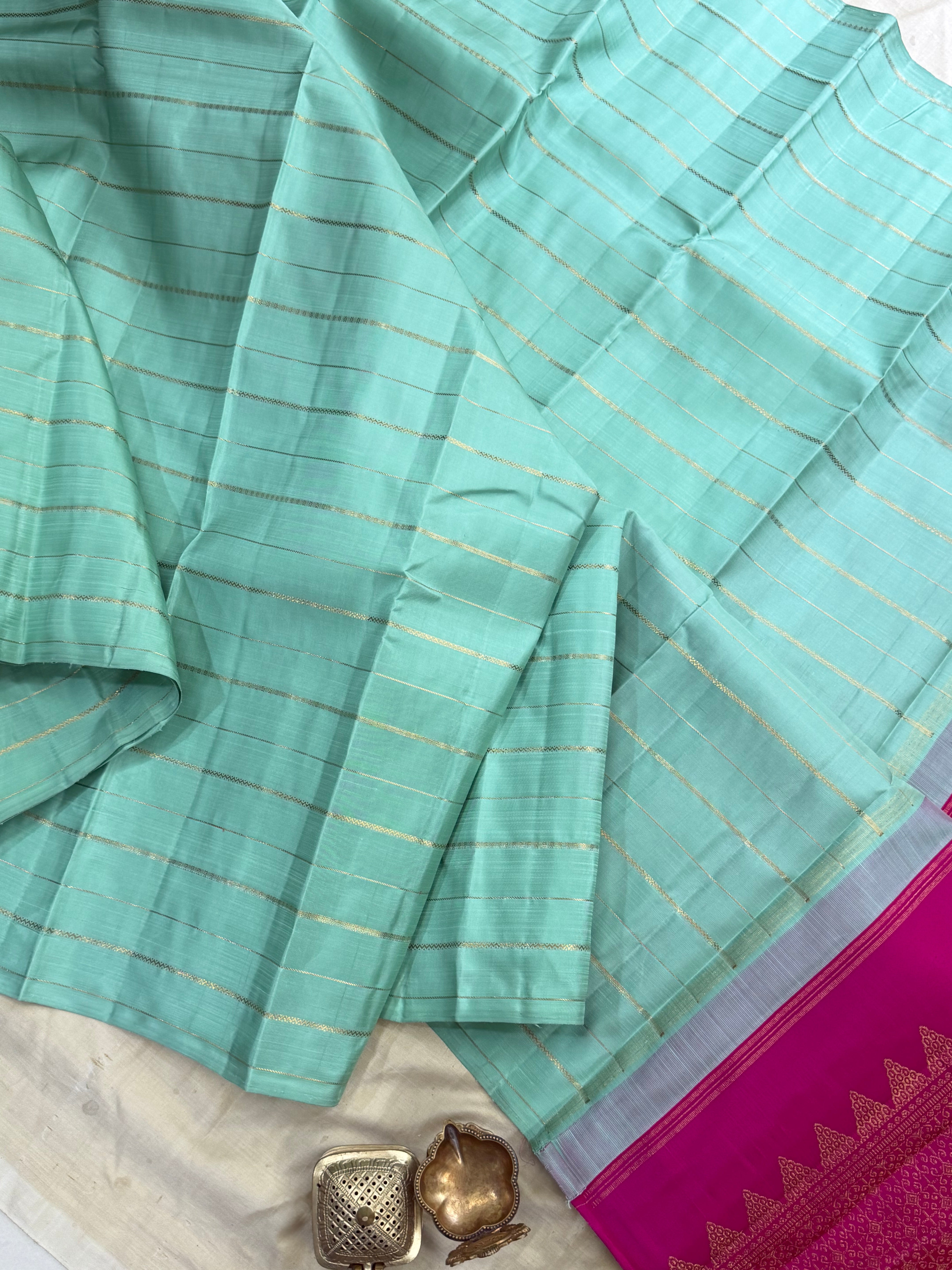 Elakai veldhari pure Zari Kanjipuram silk