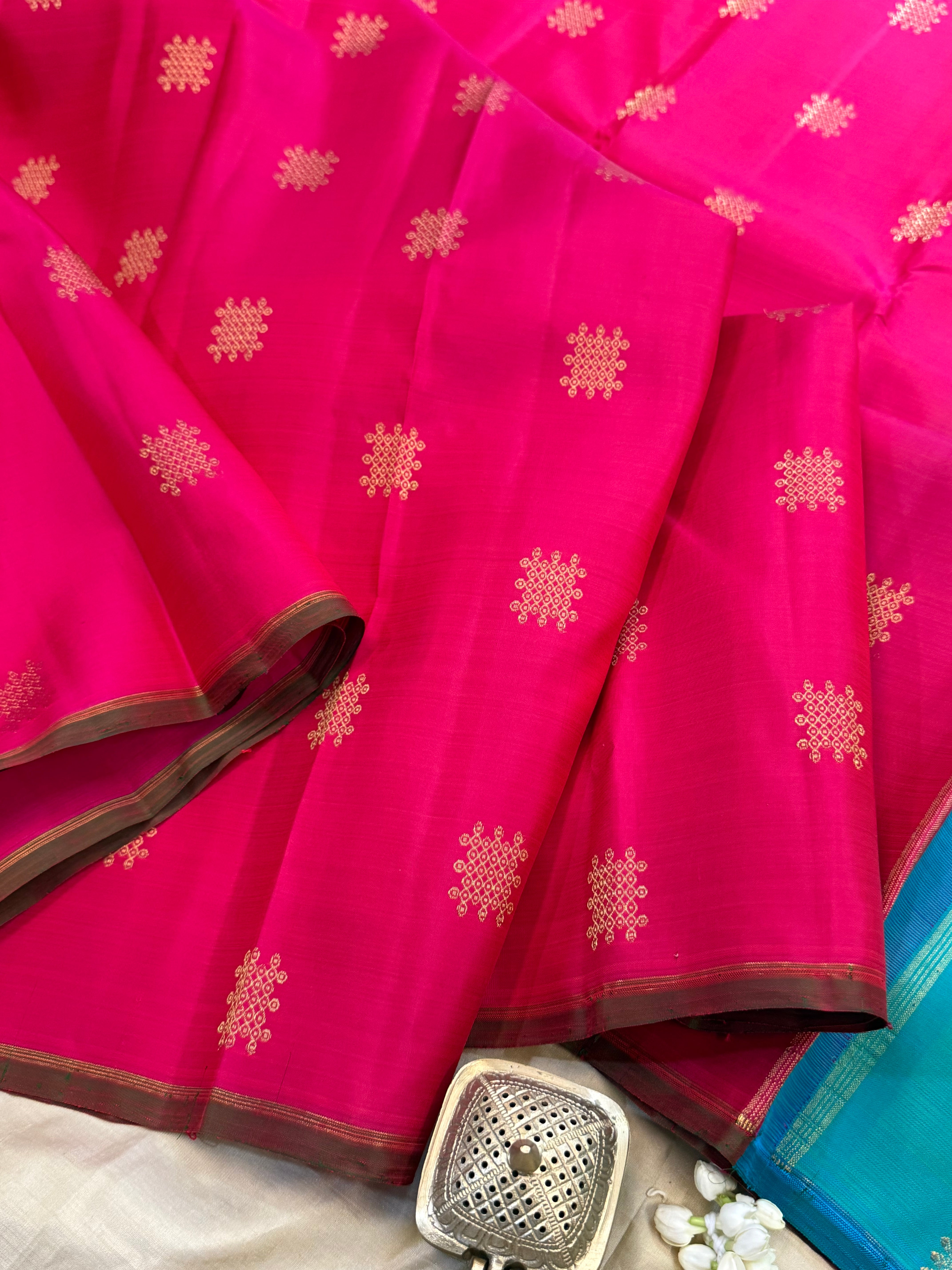 Pink kolam butta / kanjipuram silk CL9966