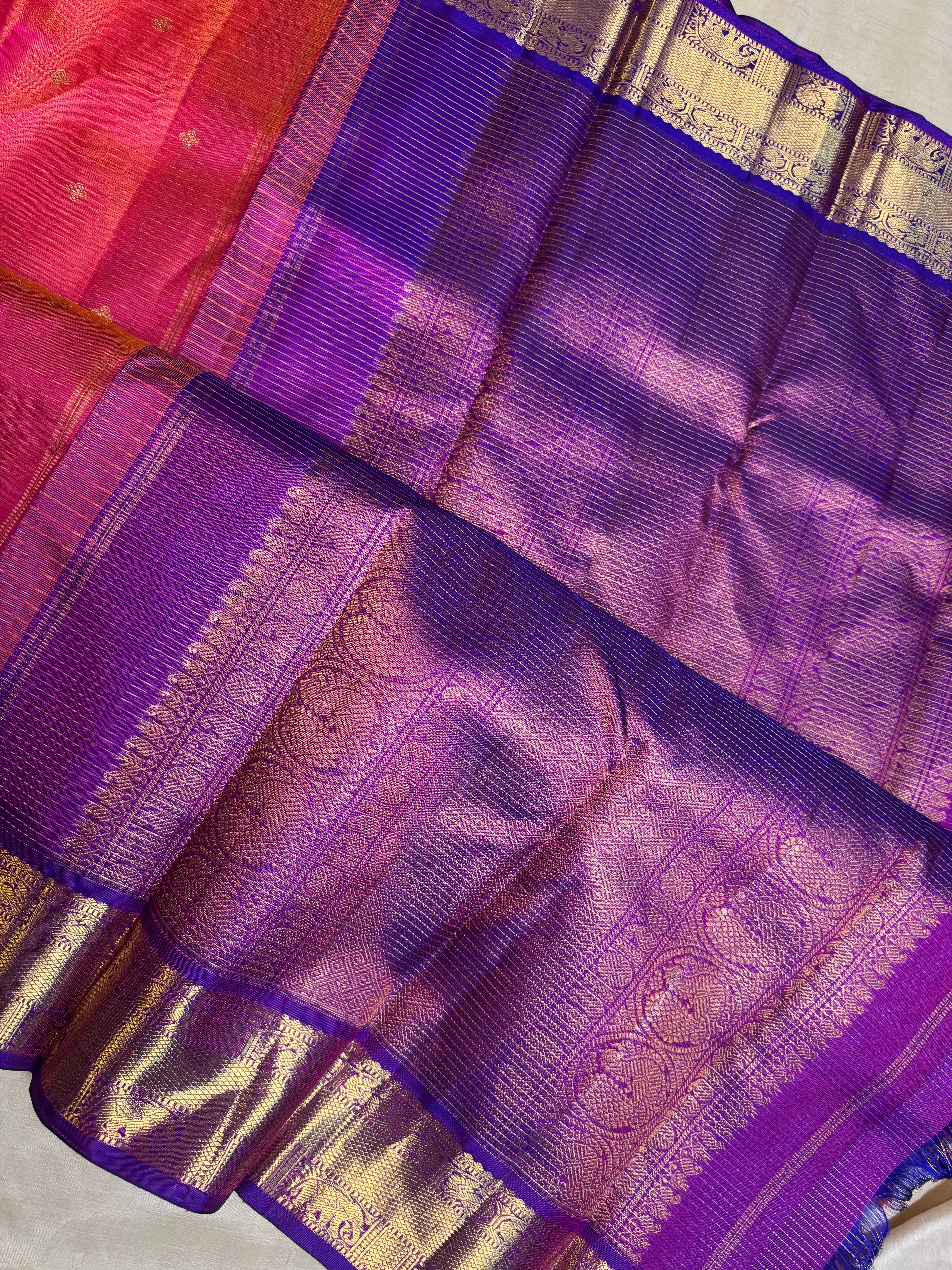 Kanagambaram thanthi kambi / Kanjipuram silk