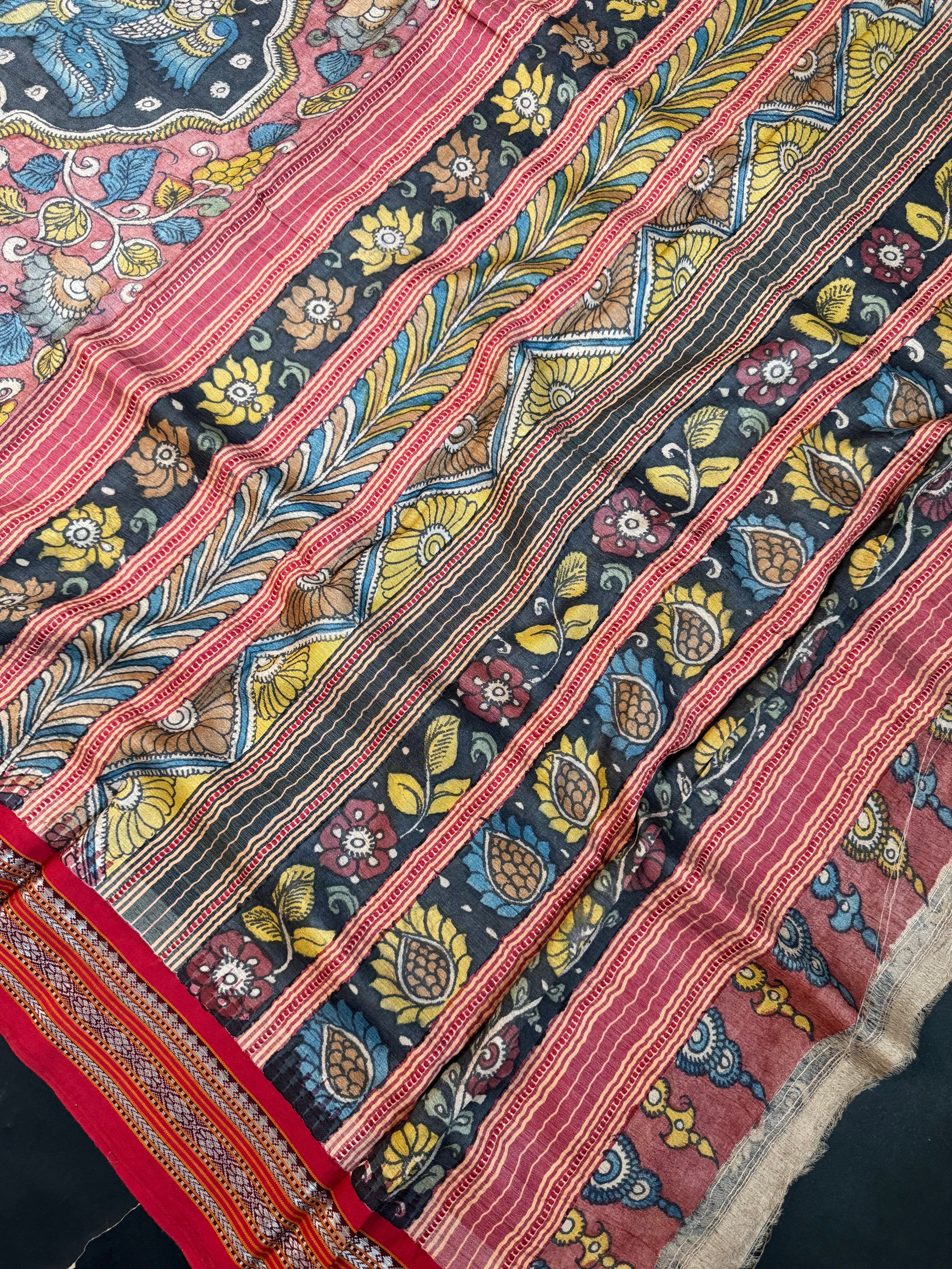 Pen kalamkari Vidharba Tussar4632