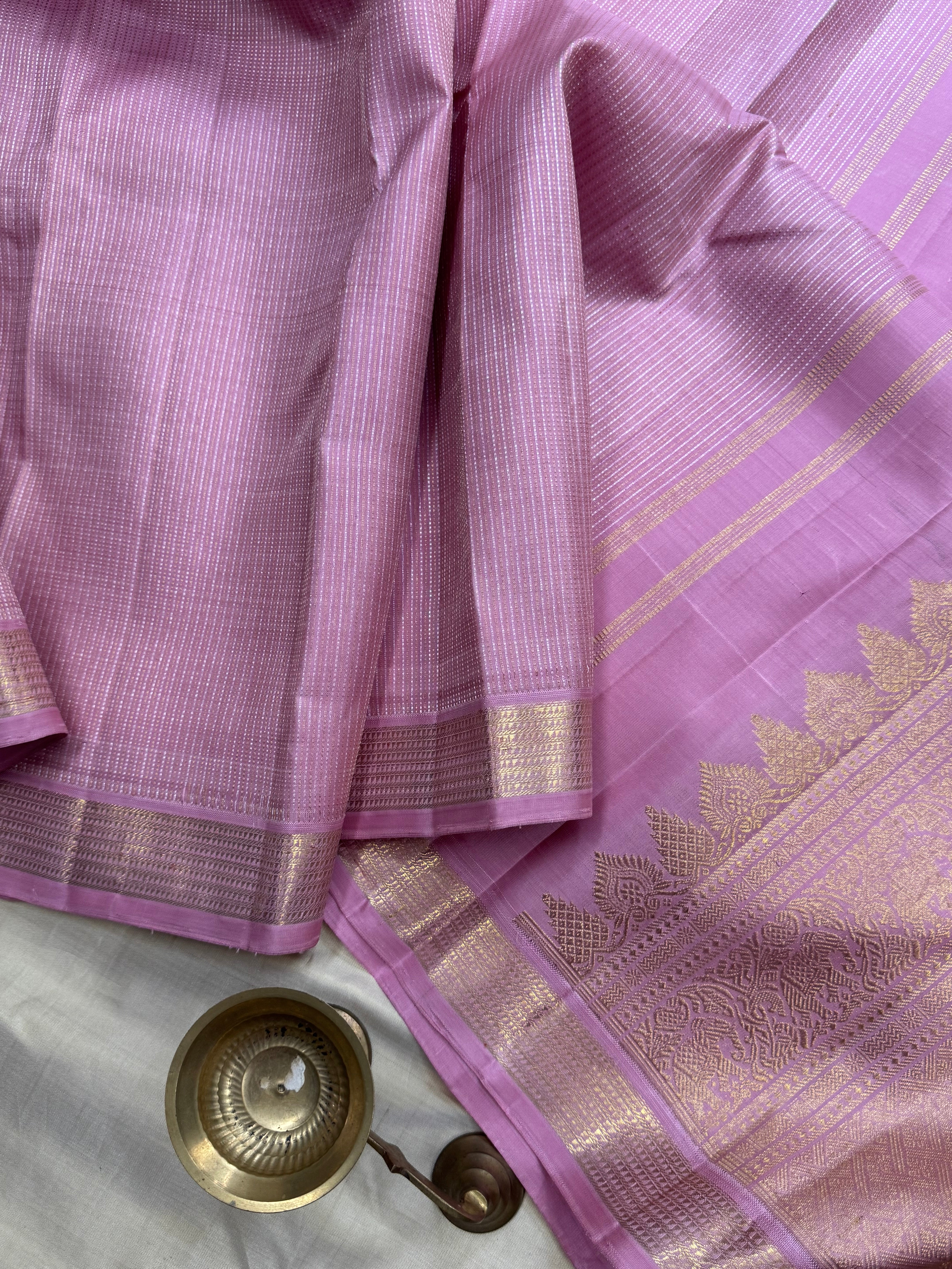 Baby pink retta Muthu OOSIVANAM    / kanjipuram silk