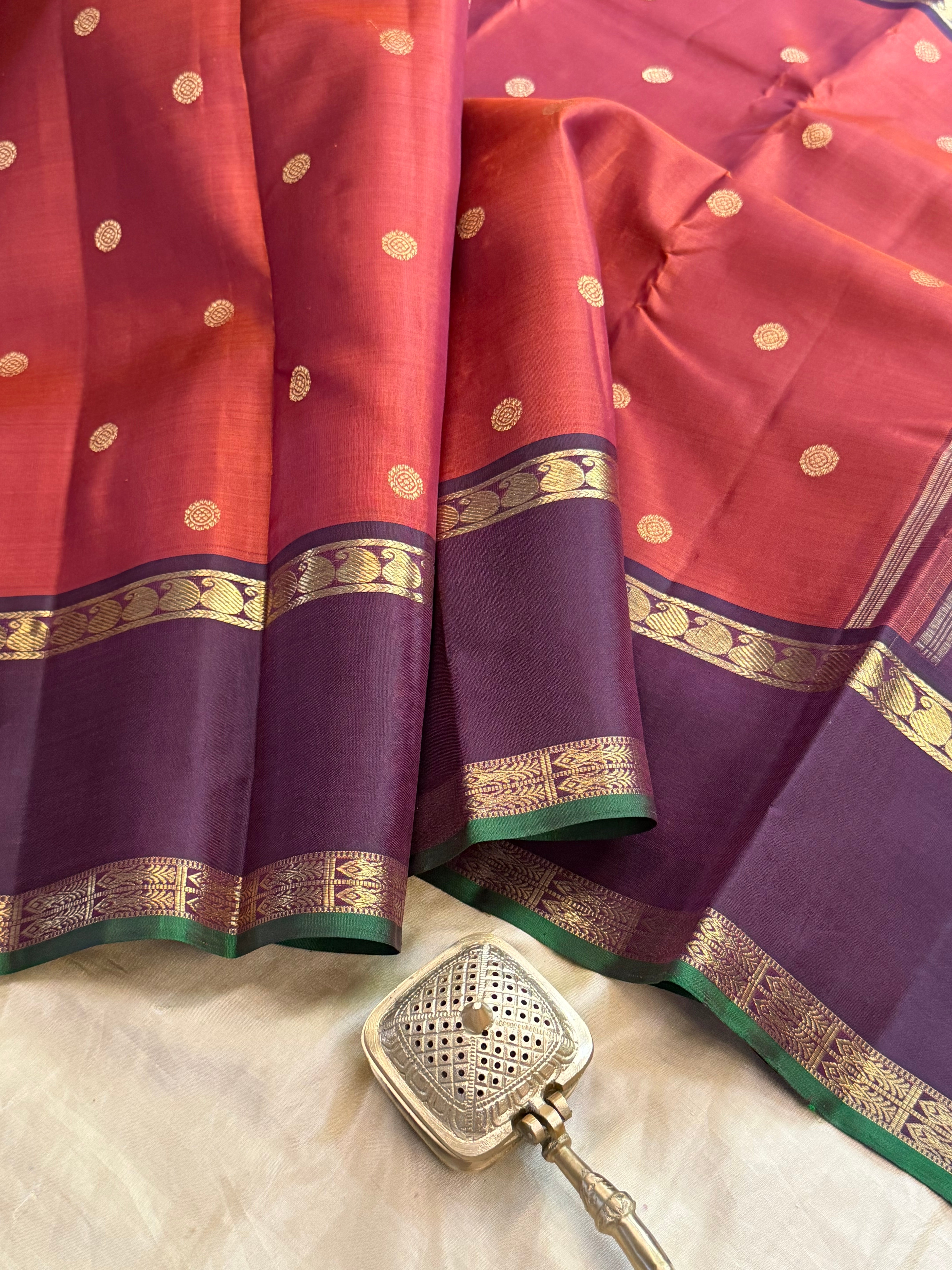 Permam : rust retta pet   / Kanjipuram silk CL7682
