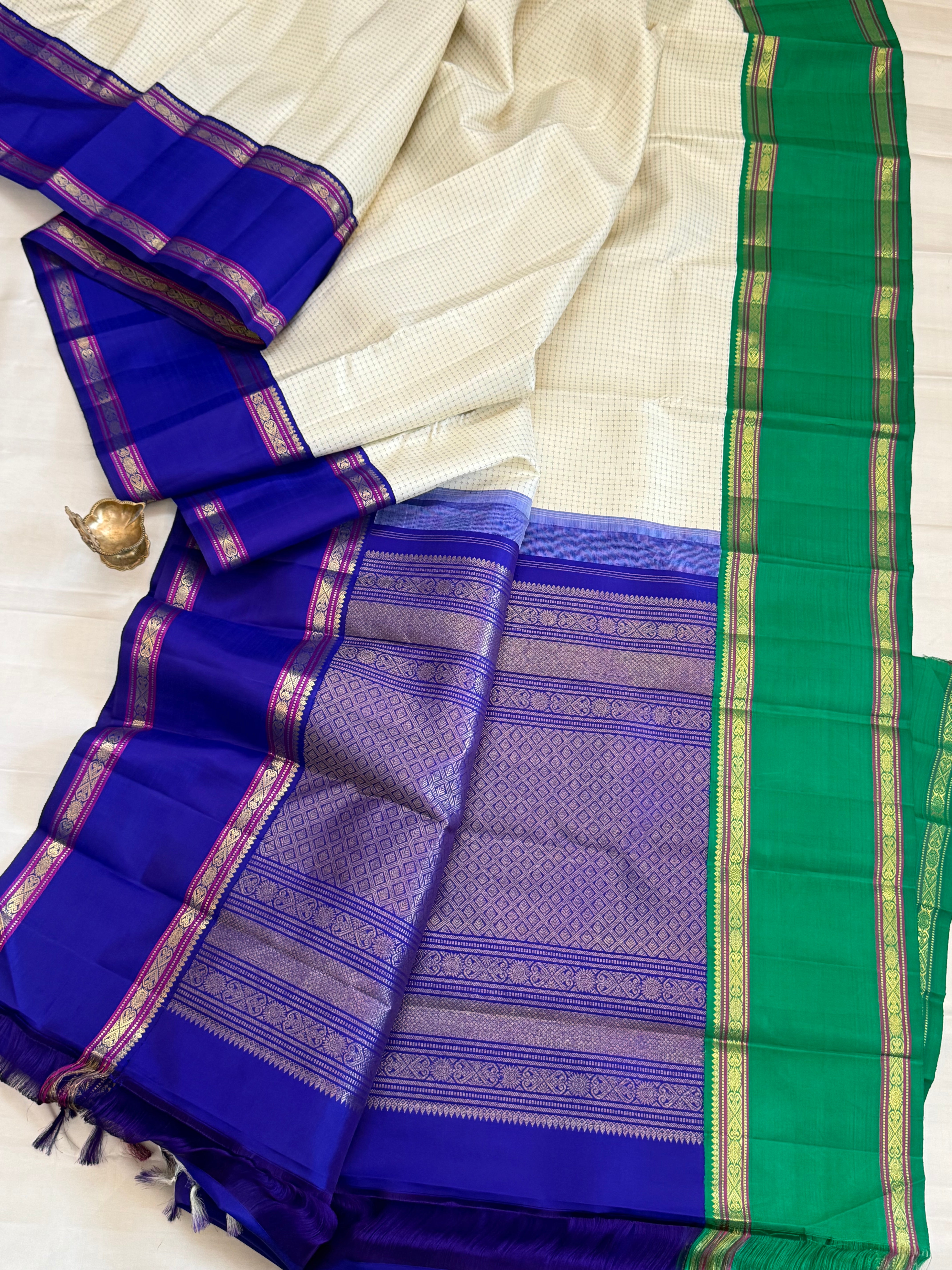 Plus Butta  Kai Korvai Ganga Jamuna / kanjipuram silk CLSA11074