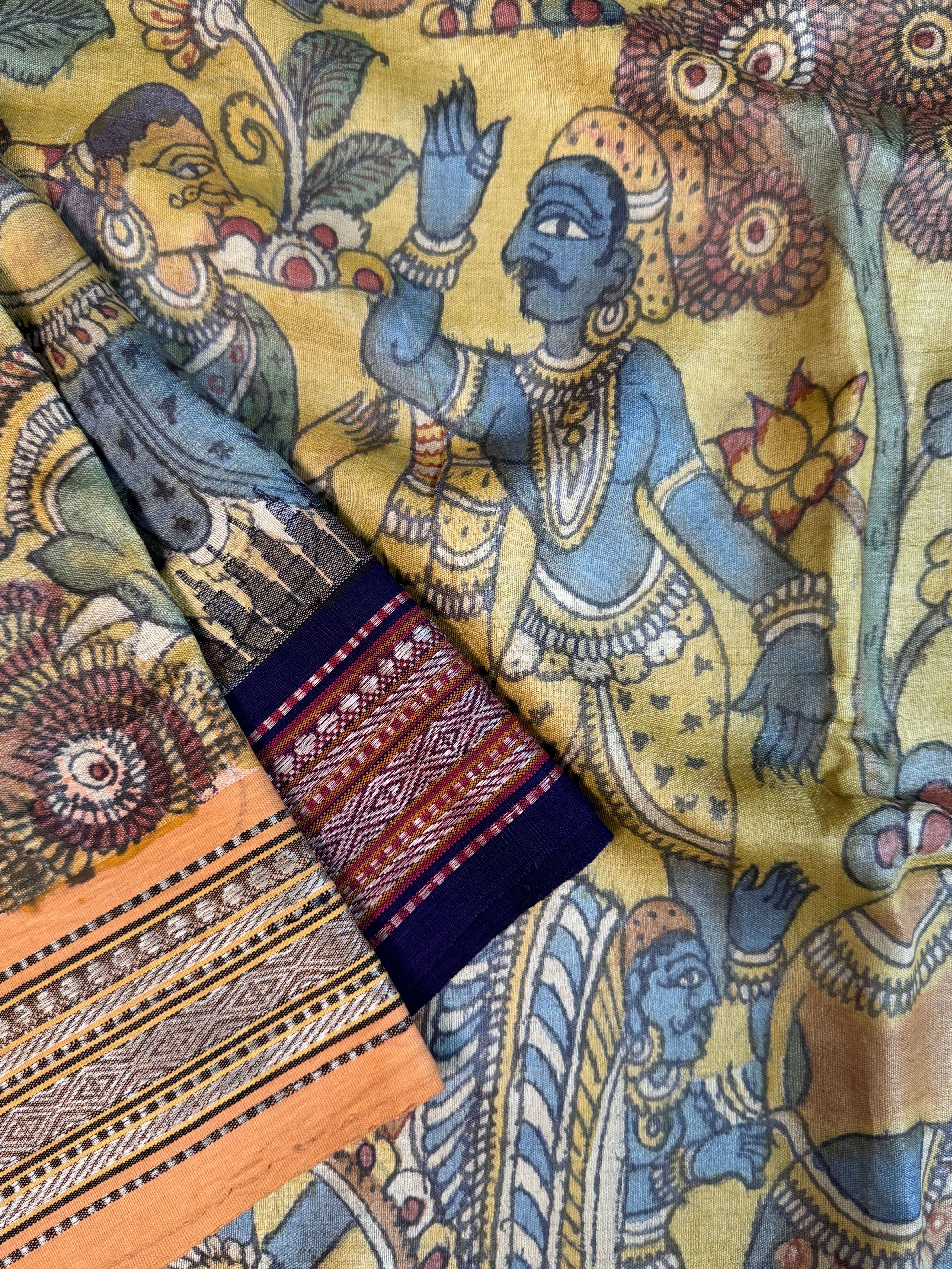 Pen kalamkari Vidharba Tussar4634