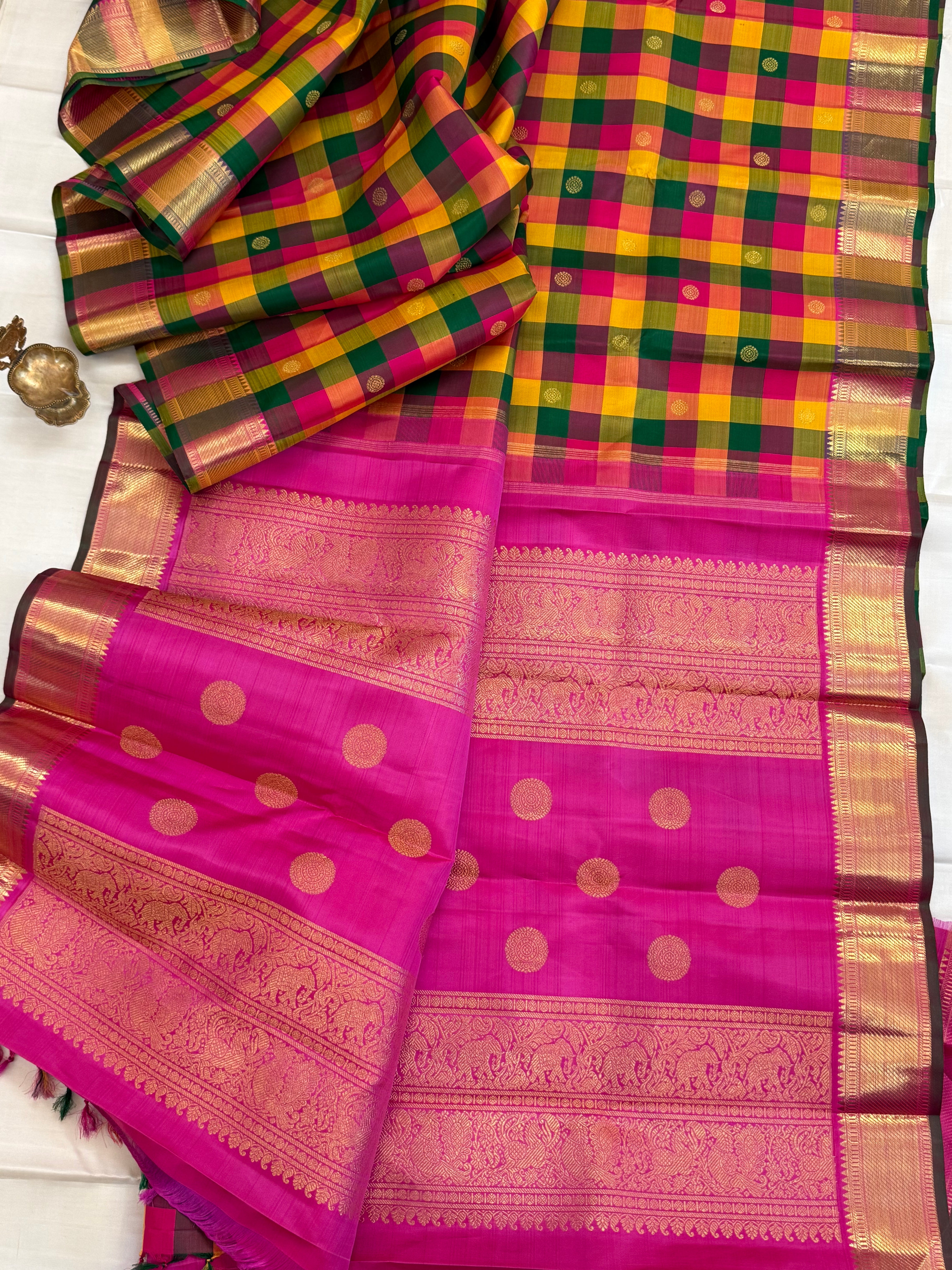 Paalum Pazhamum Kattam/ kanjipuram silk saree CLSA 10982