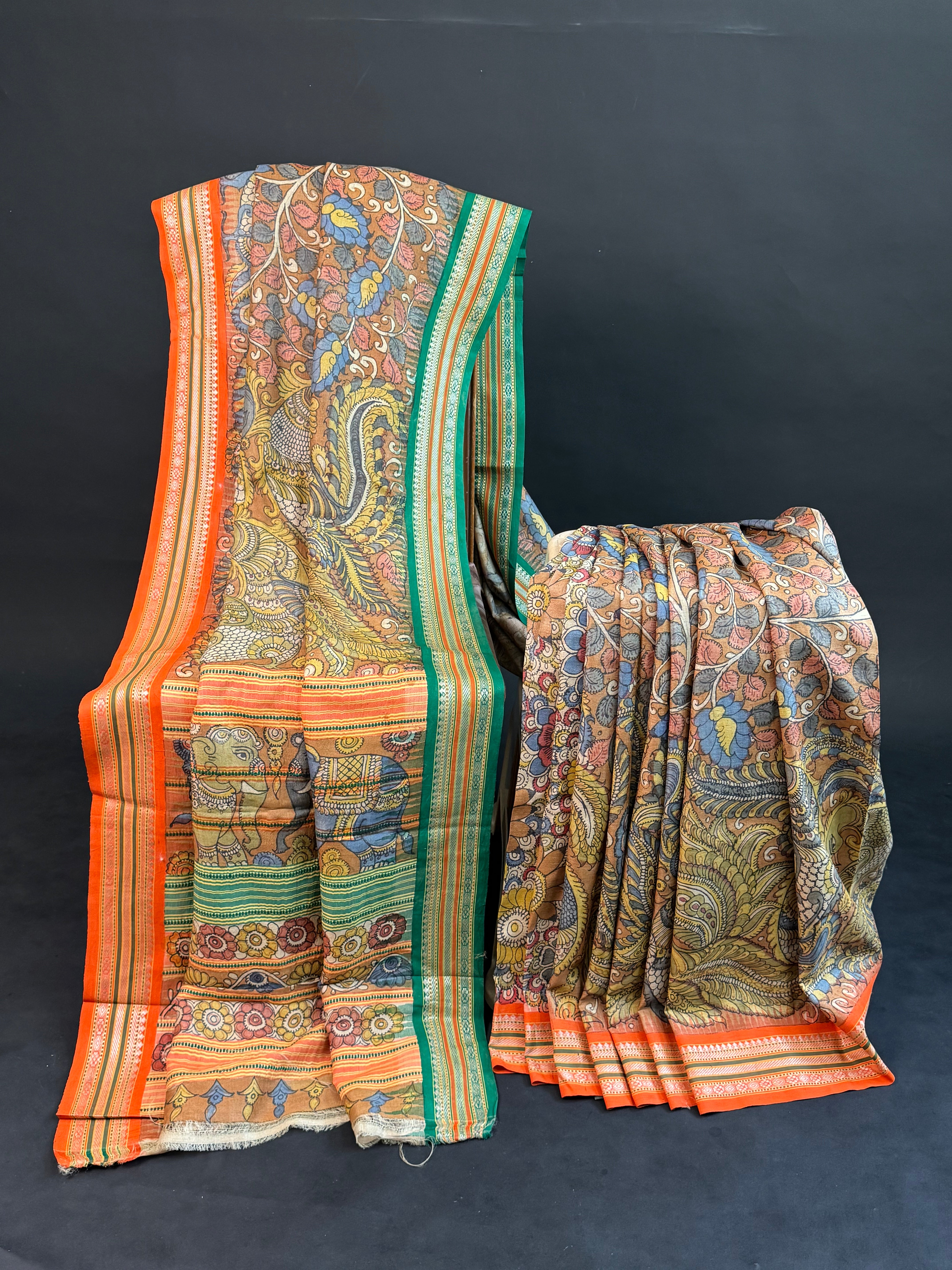 Pen kalamkari Vidharba Tussar4631