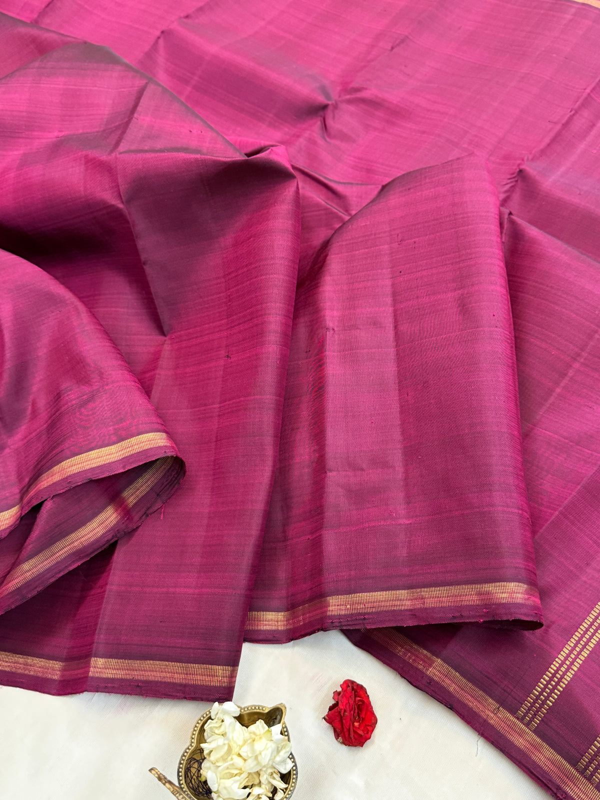 Simple border less/Kanjipuram silk saree clsa 11690