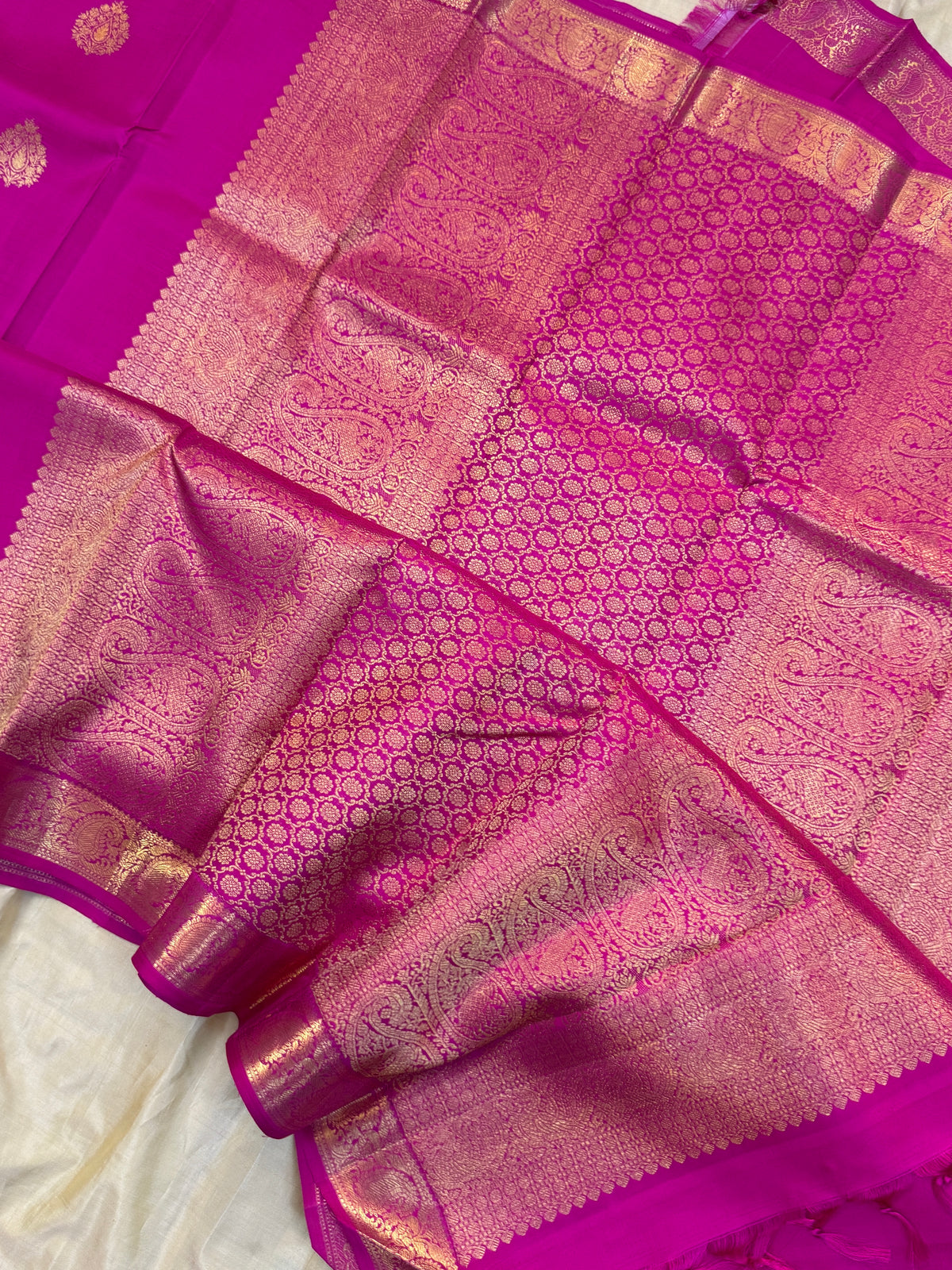 Pink Zari butta/Aarani silk clsa 11007