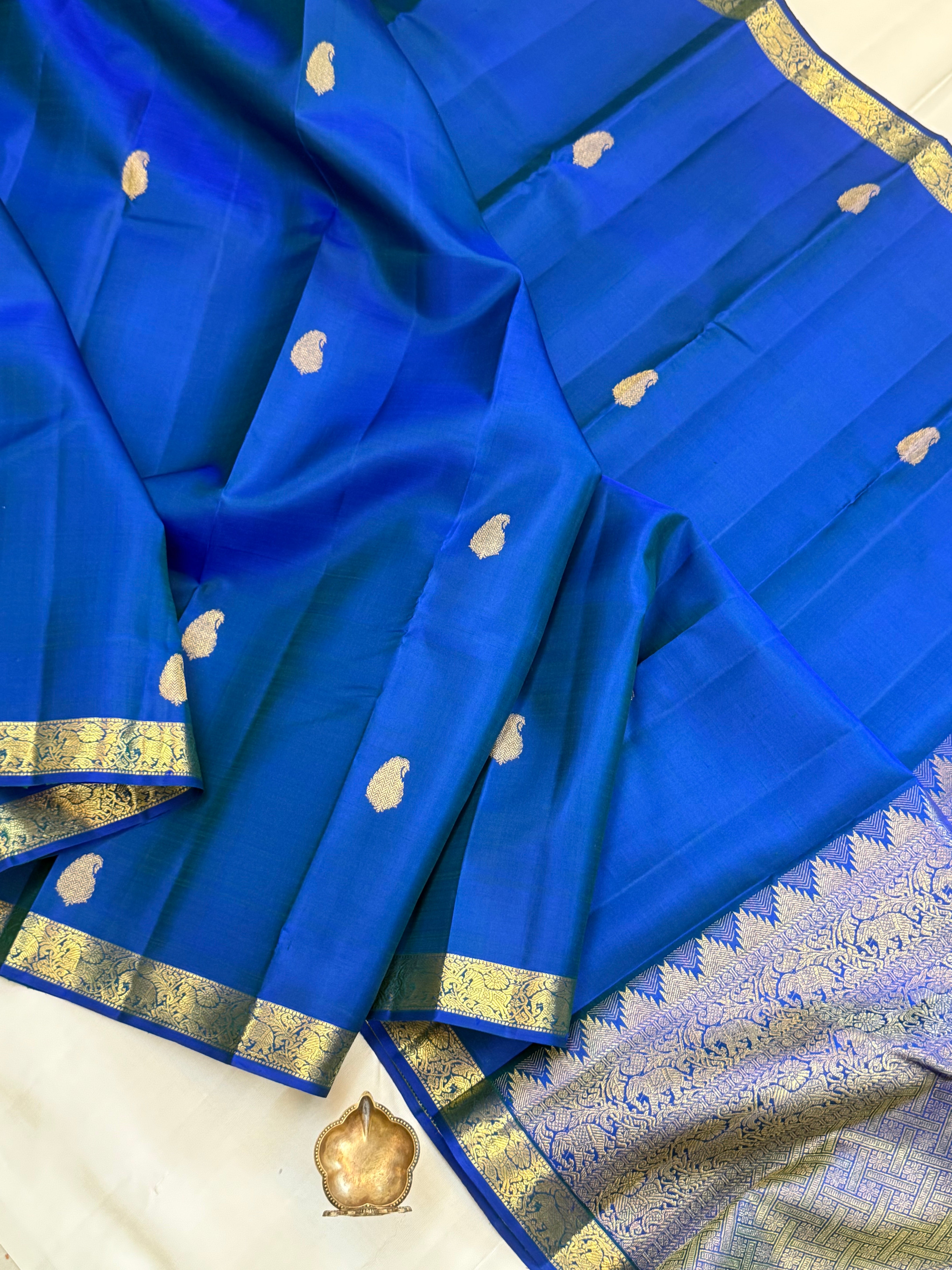 Ms blue 2g simple Kanjipuram silk CLSA11009