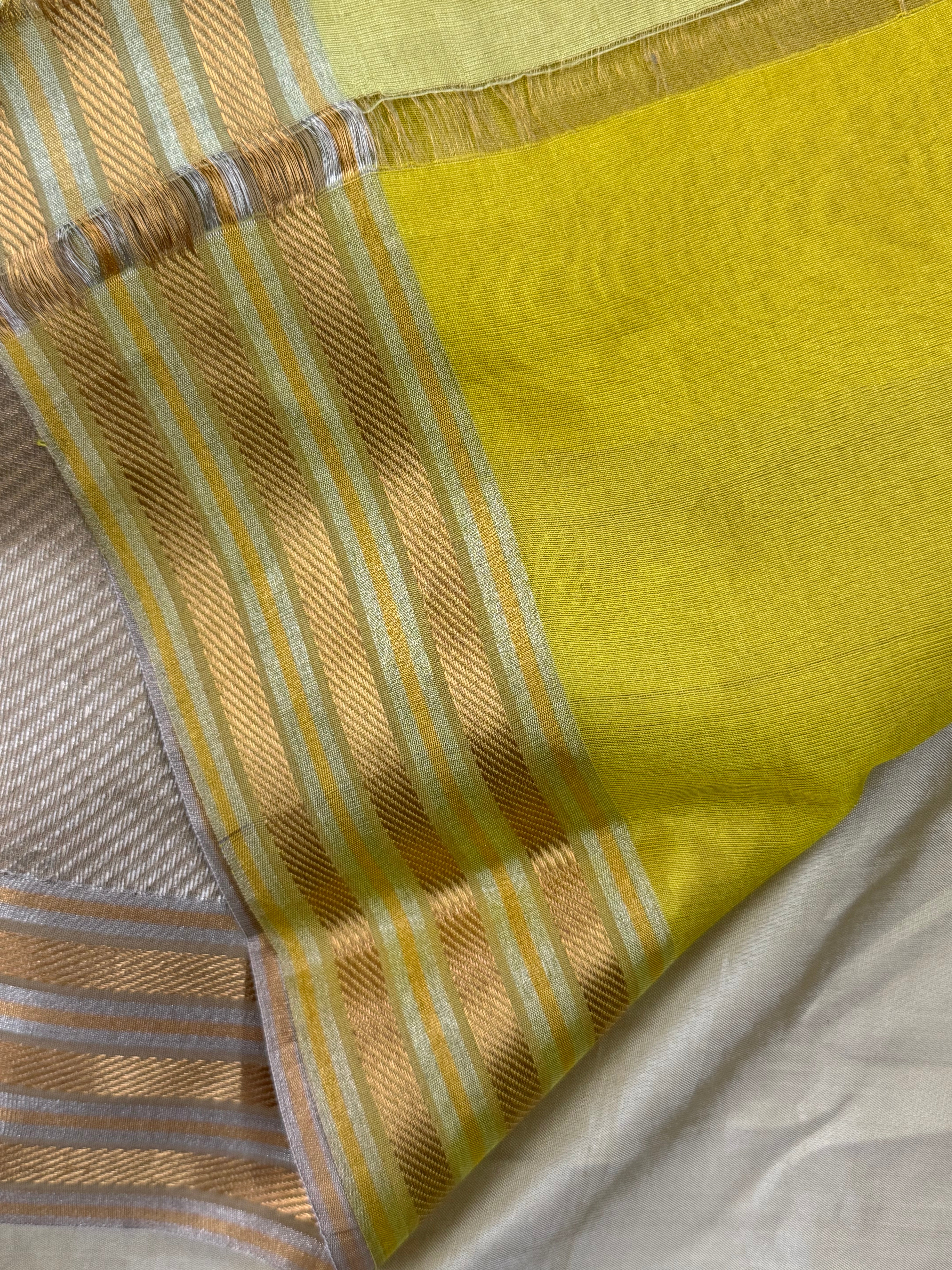 Lemon yellow / Chanderi Silk