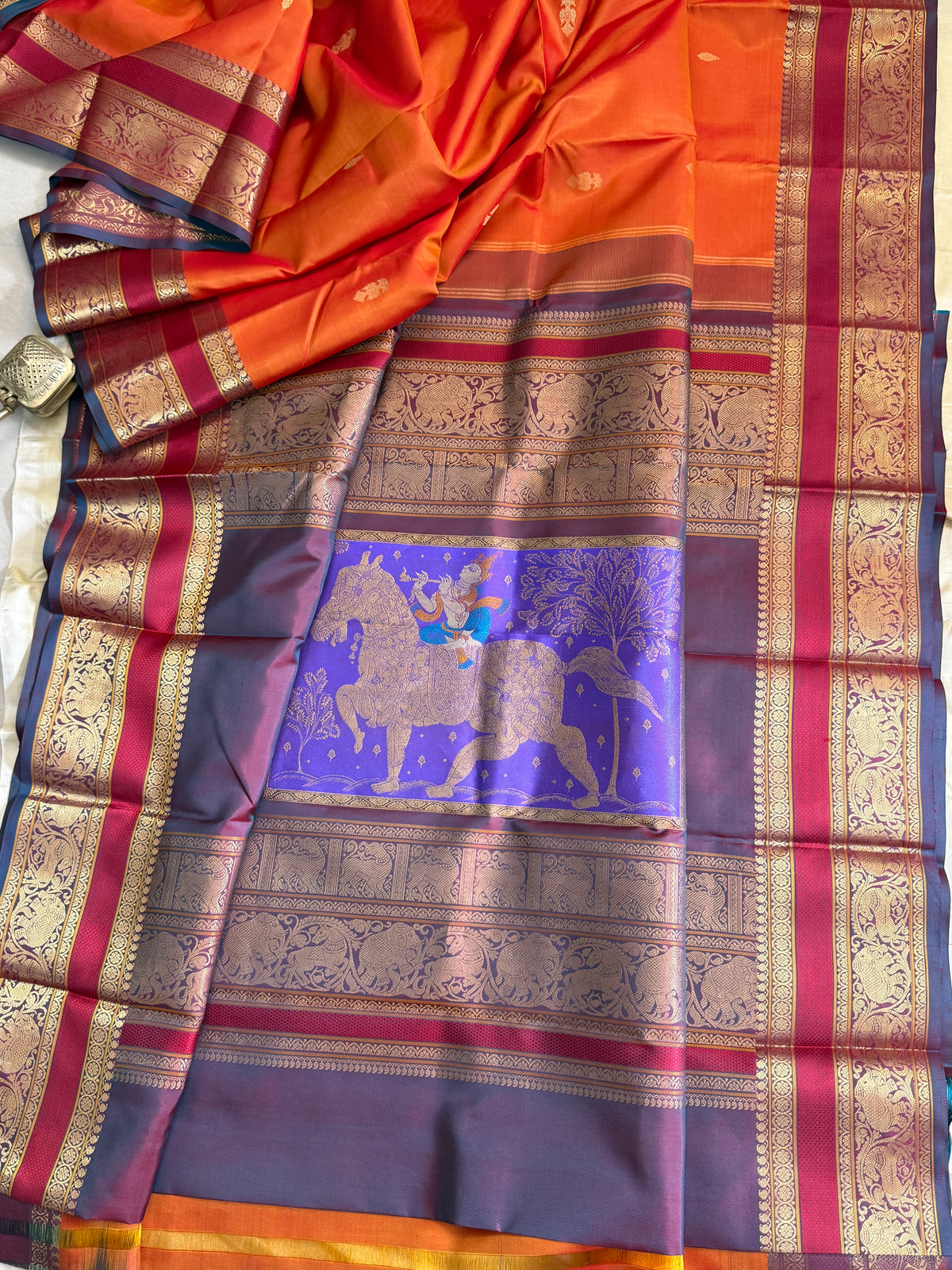 Special edition-unusual colour with Zari butta silk saree/clsa 11898