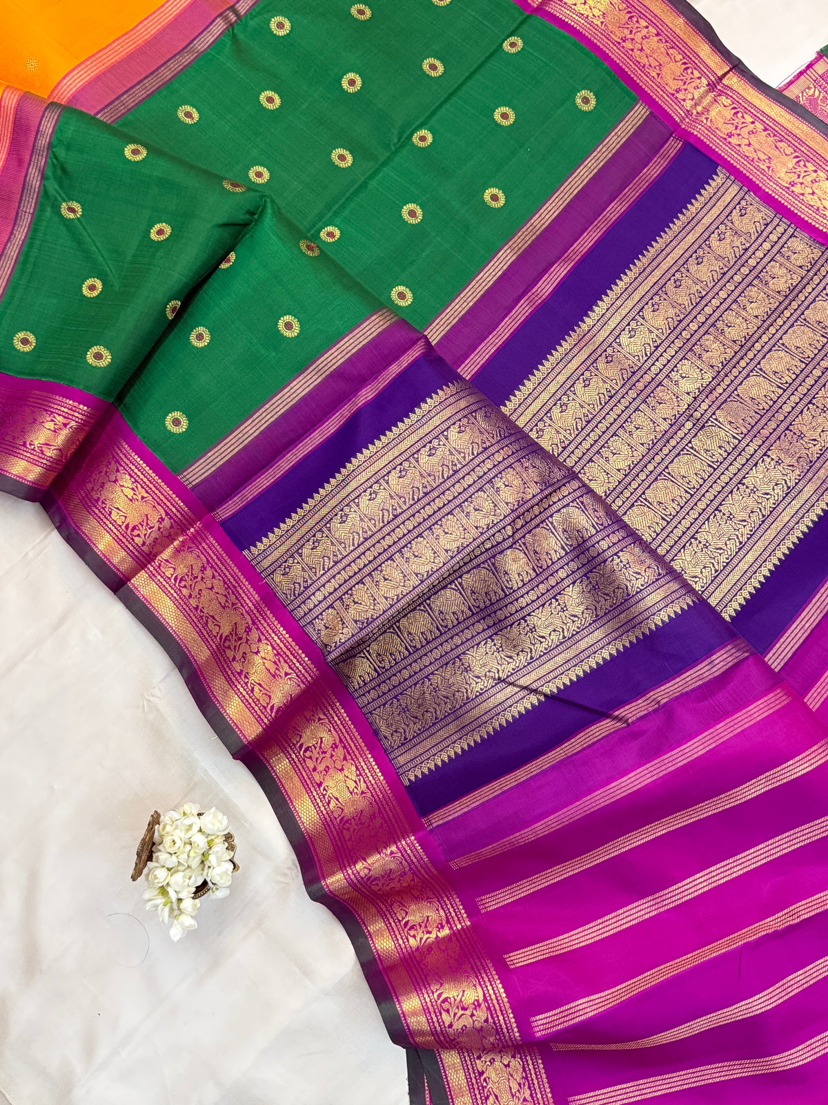 Triple Palla with Korvai / Kanjipuram Silk Saree CLSA11423
