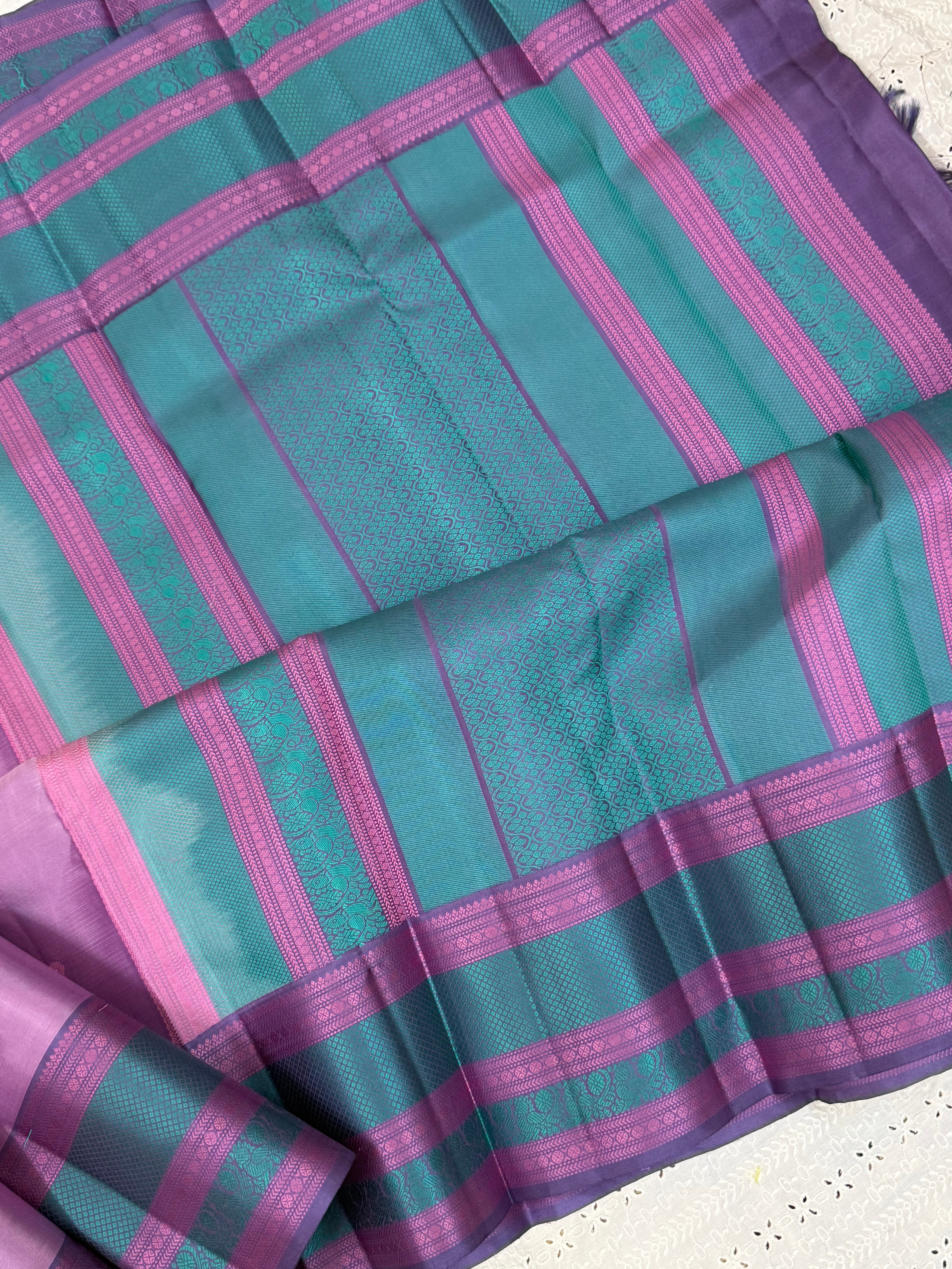 Lavender Thread Work/Varnangal Soft Silk