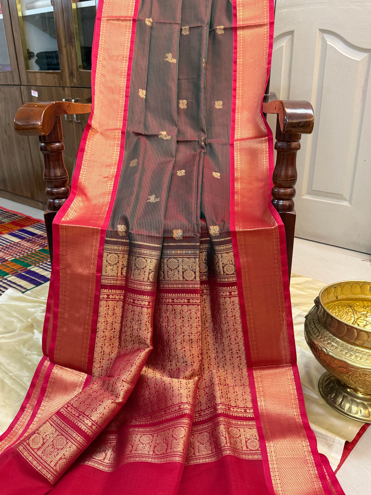 Premium silk cotton vairaoosi with butta / clsa 12380