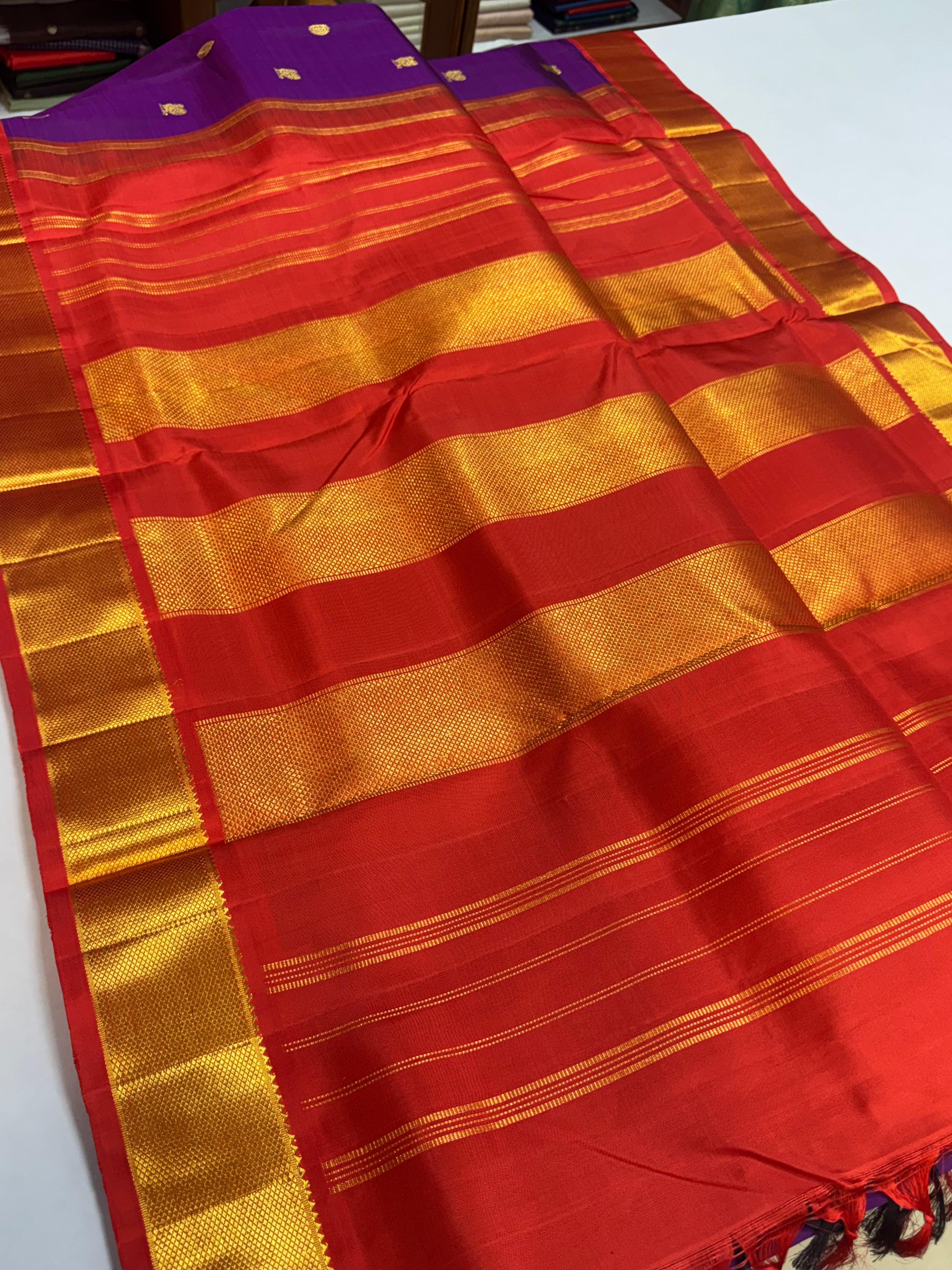 2g purple  korvai 10 yardssaree