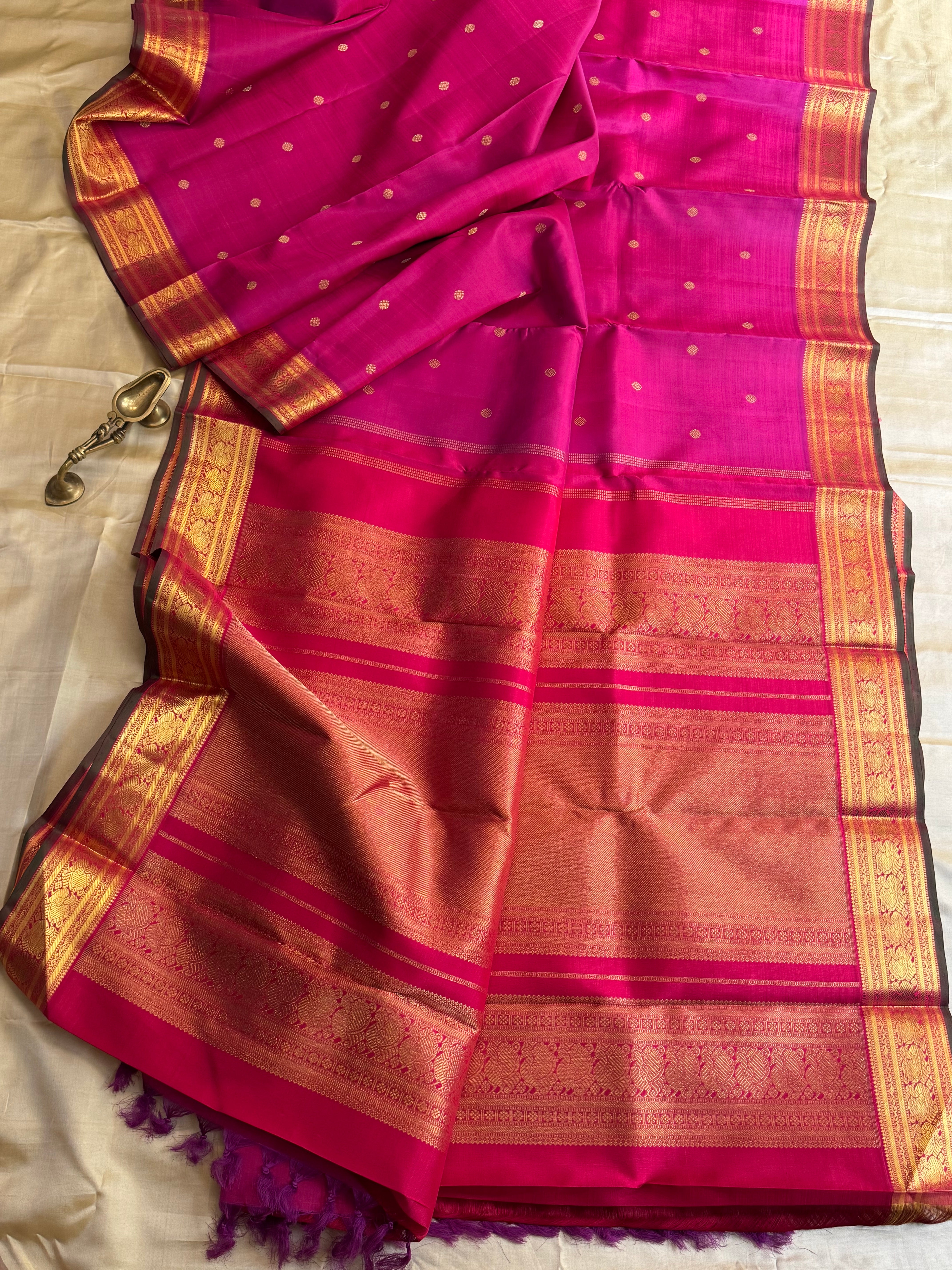 Swapnam :Purplish pink Butta / kanjipuram silk
