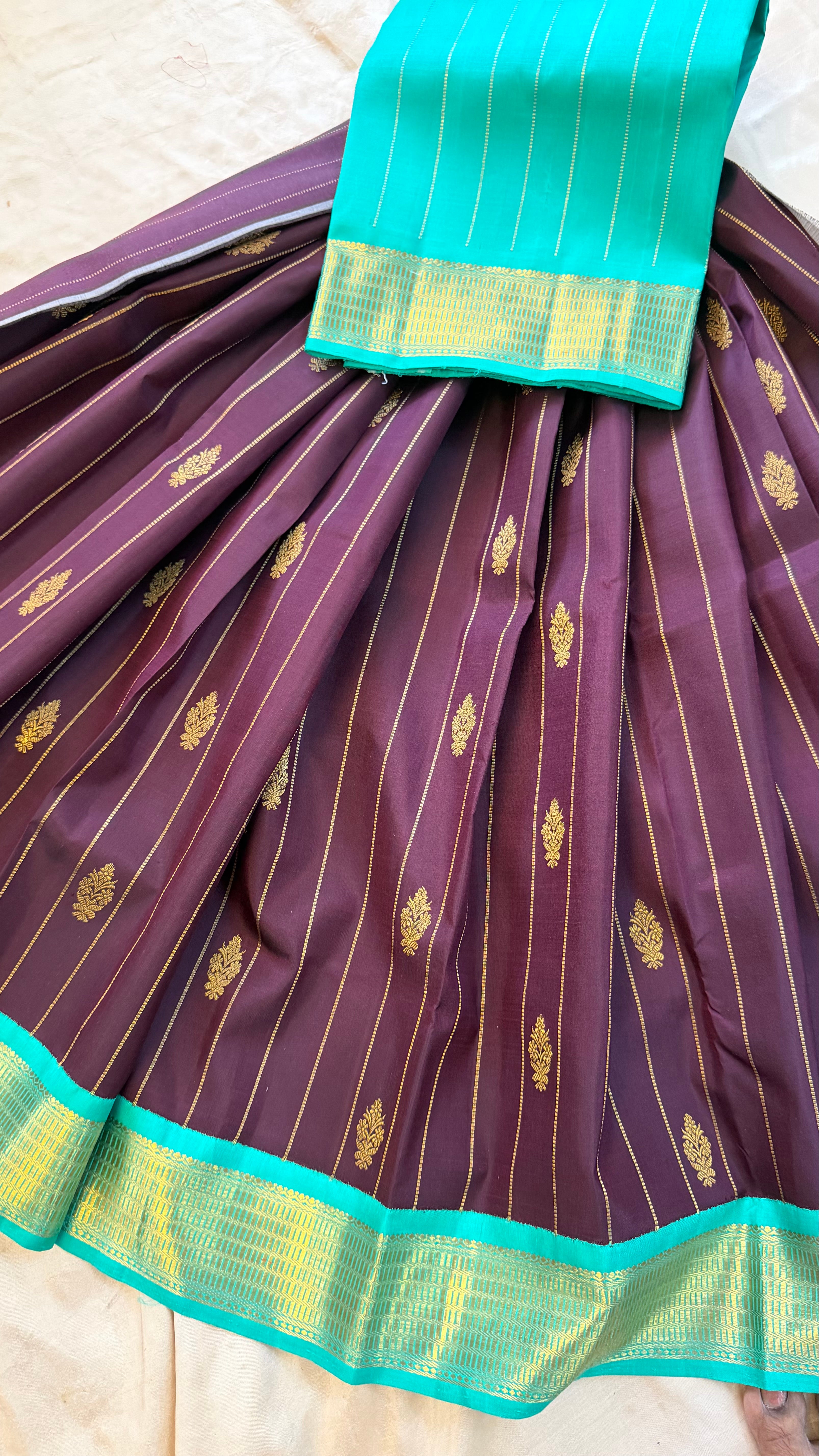 Dark brown set korvai 9 to 12 years