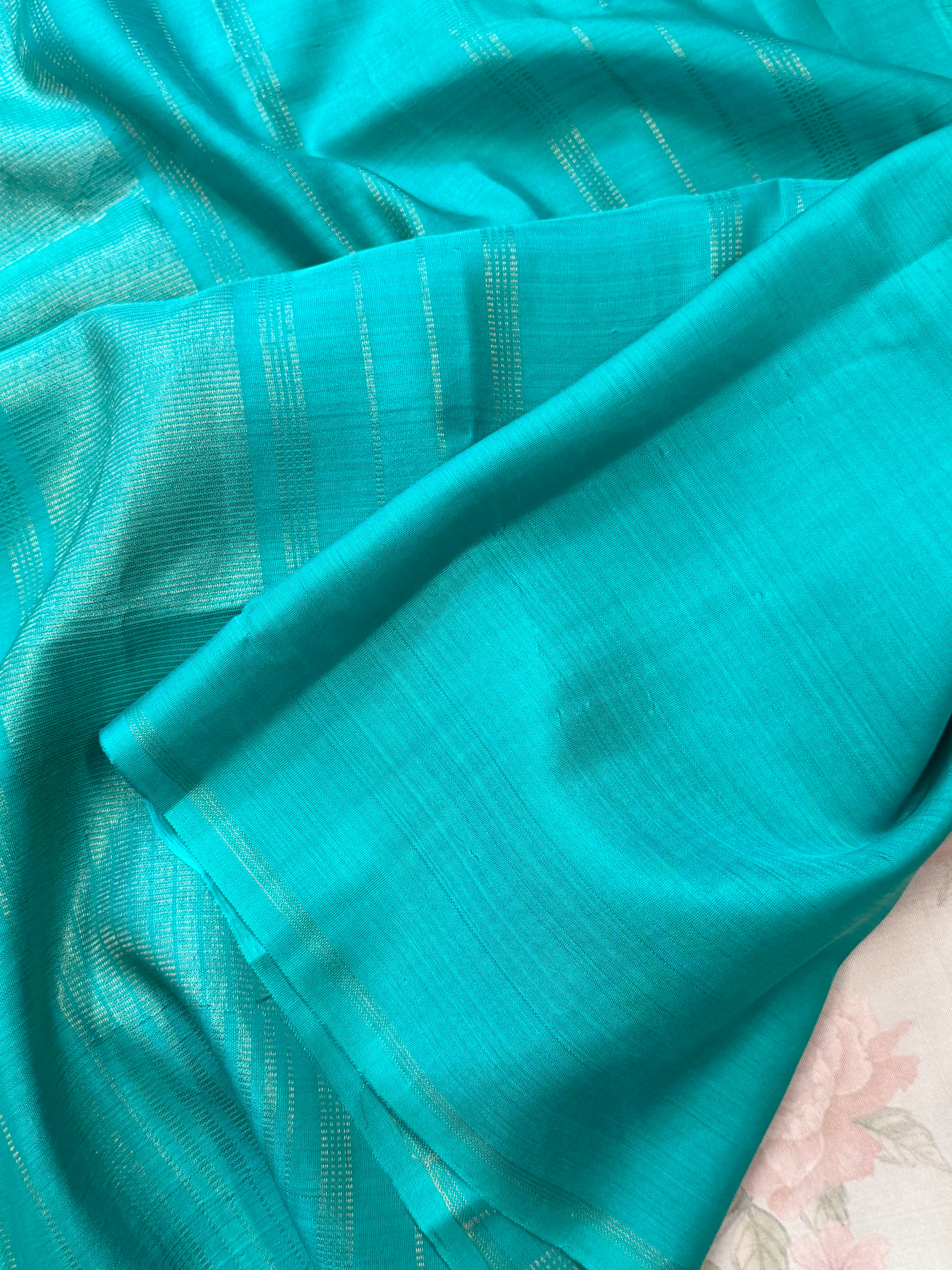 Floral digital printed / pure Zari Kanjipuram silk