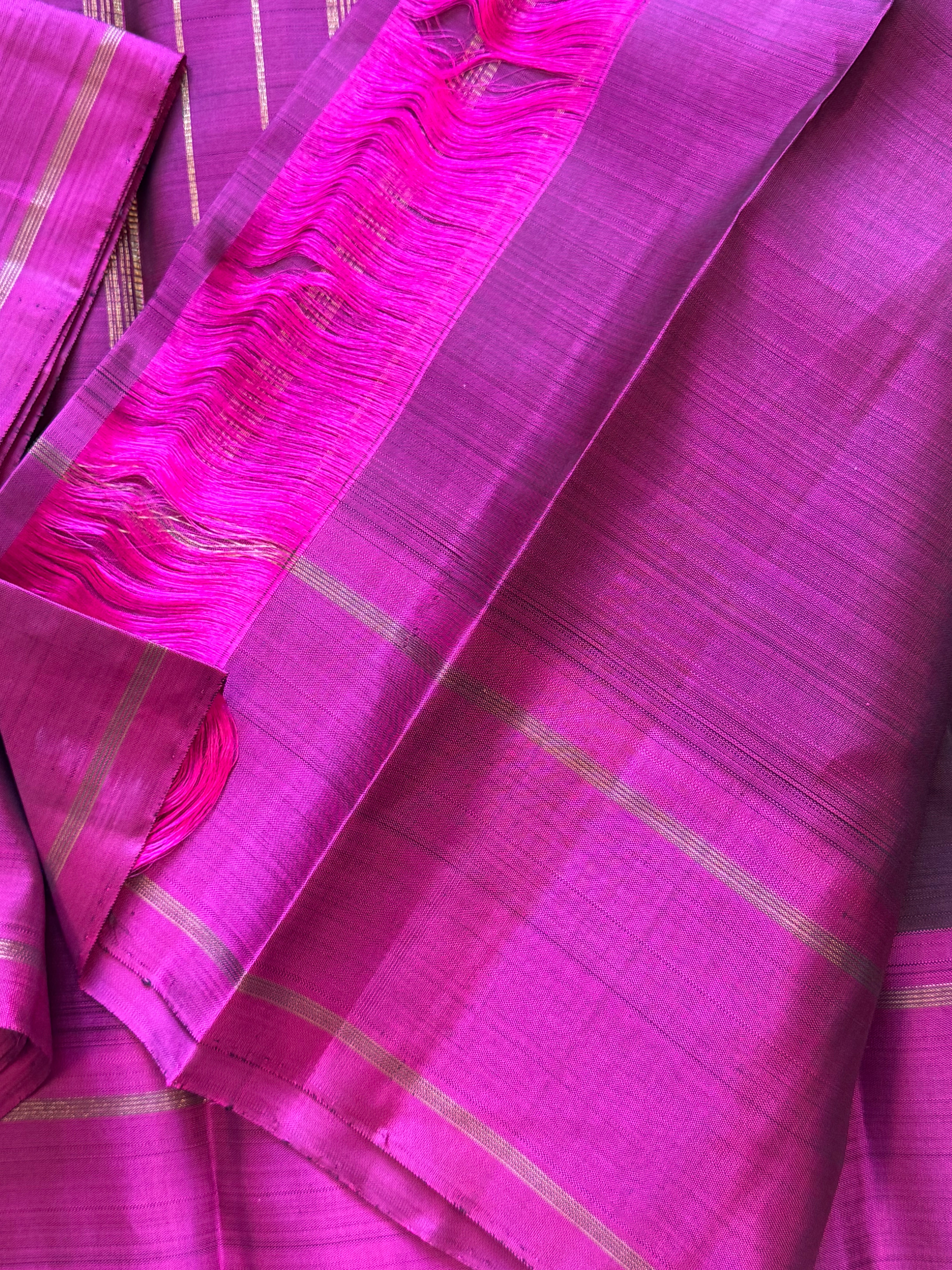 Nithya: Paaku Kanjivaram Silk Saree with Ganga Jamuna Border
