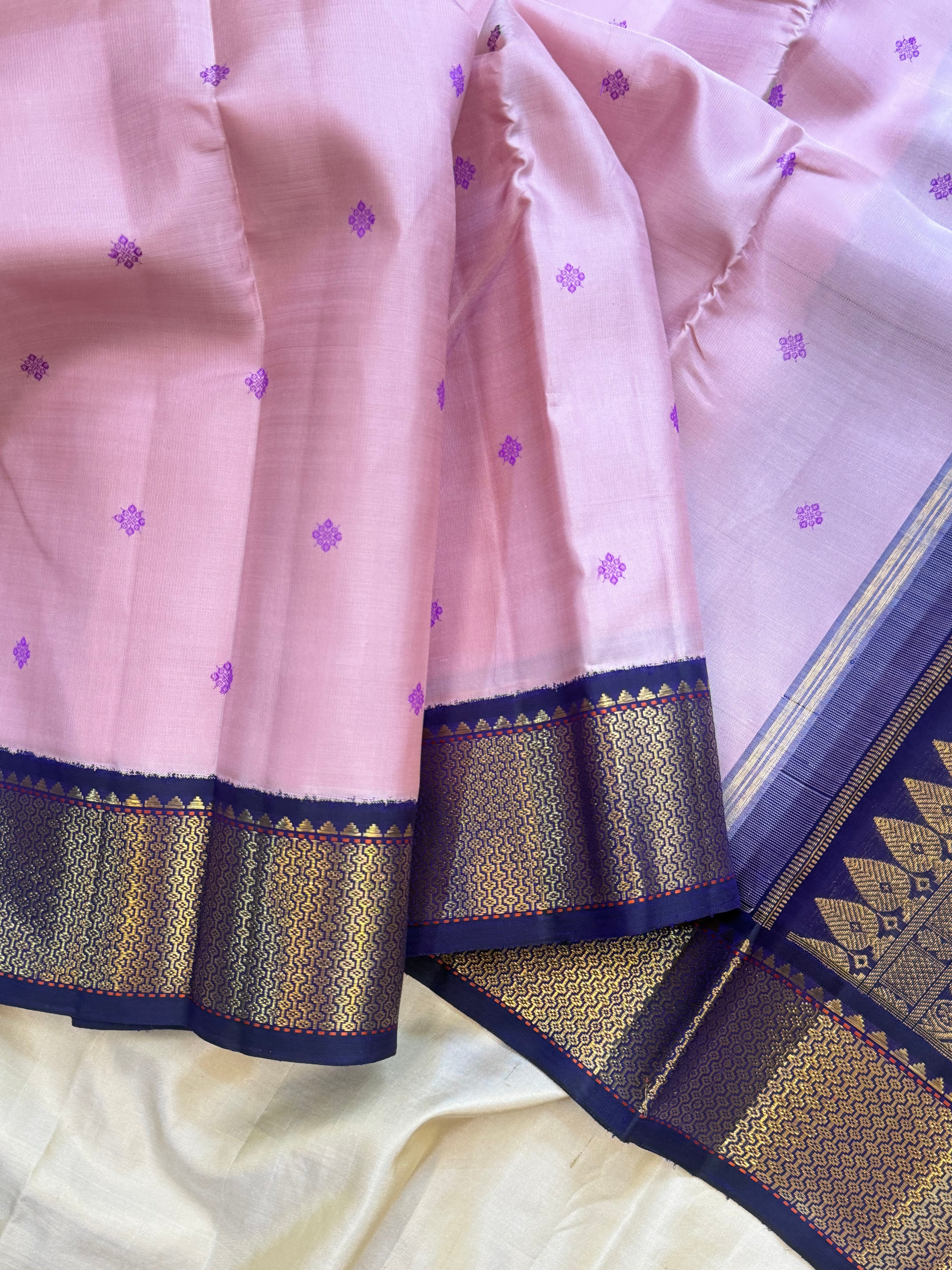 Maha : pastel pink   collection of Korvai Kanjipuram
