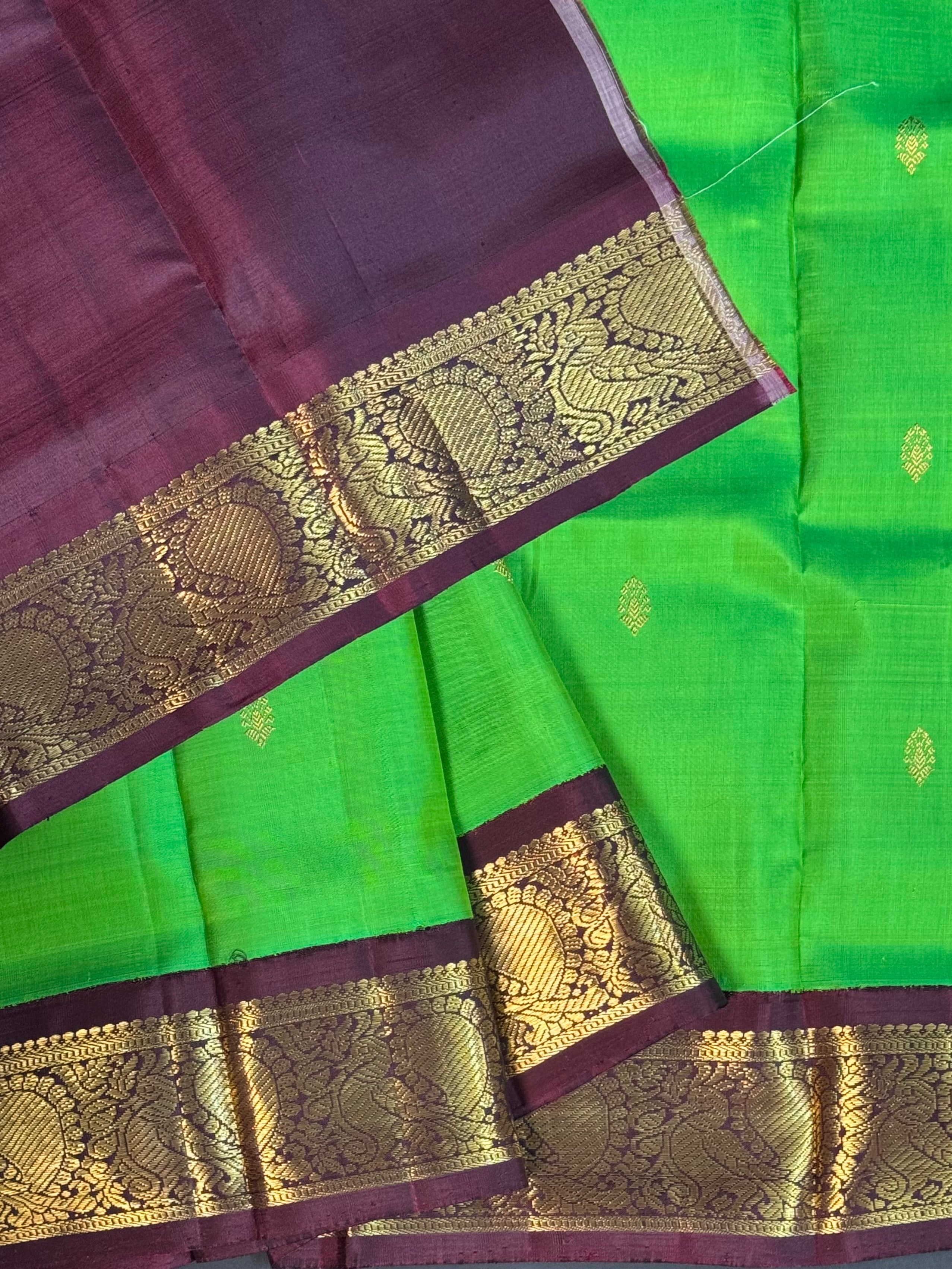 pavadai - 0-3 years paavadai sattai/ kanjipuram silk 9392