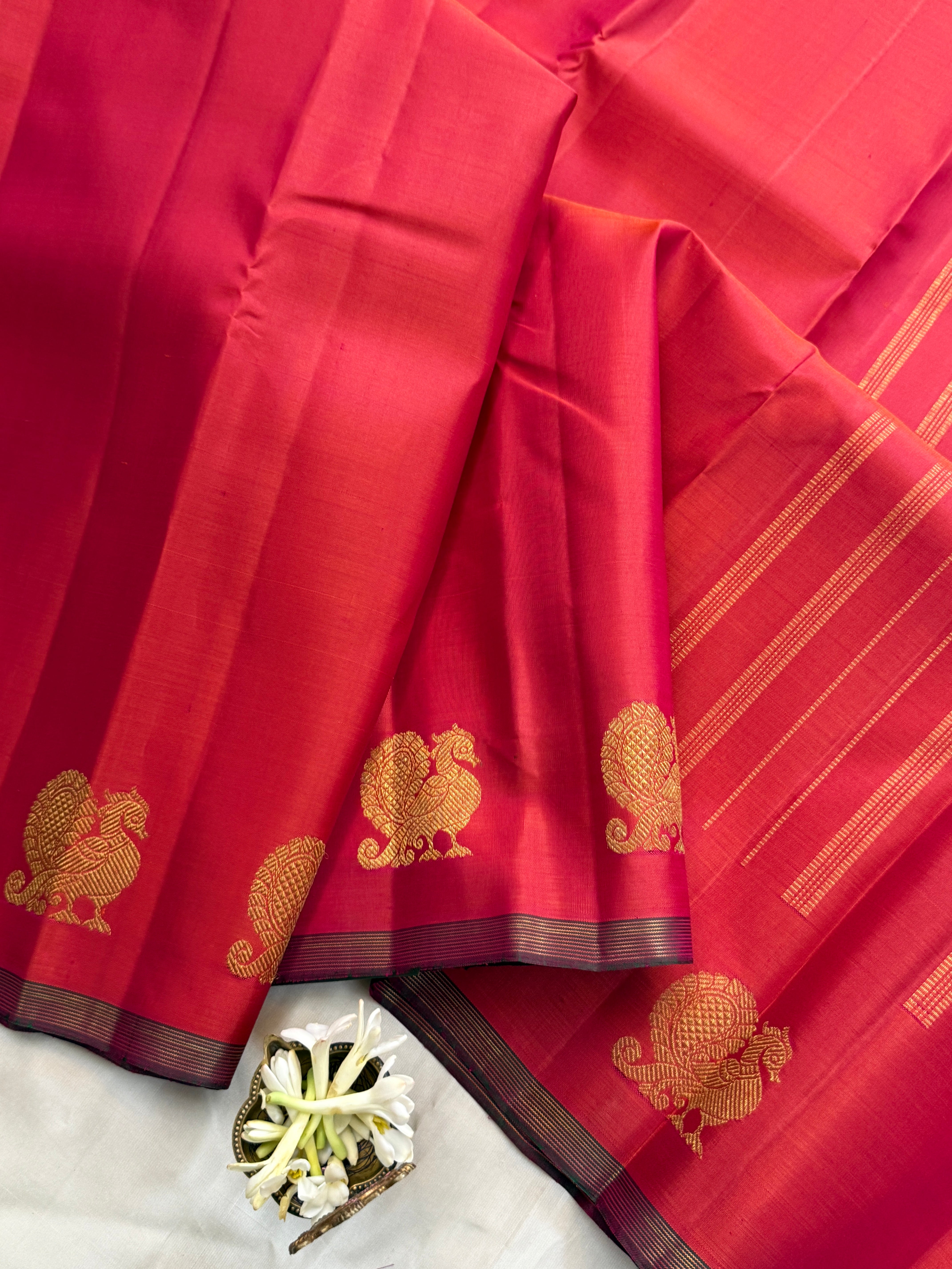 Kanagambaram border Annam Butta Kanjipuram silk /CLSA11591