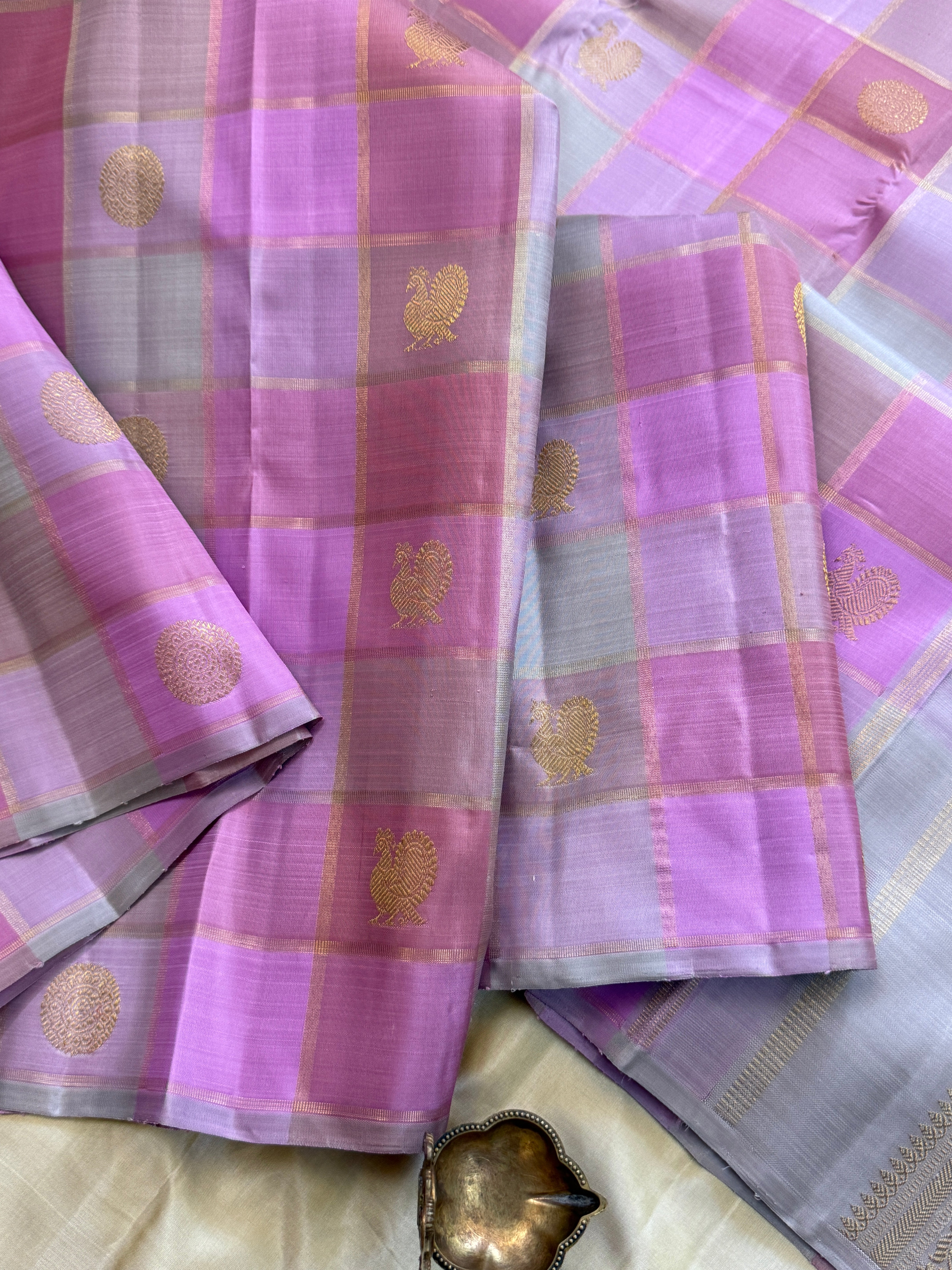 Pastel Paalum Pazhamum Kattam/ Kanjipuram silk saree clsa 11630