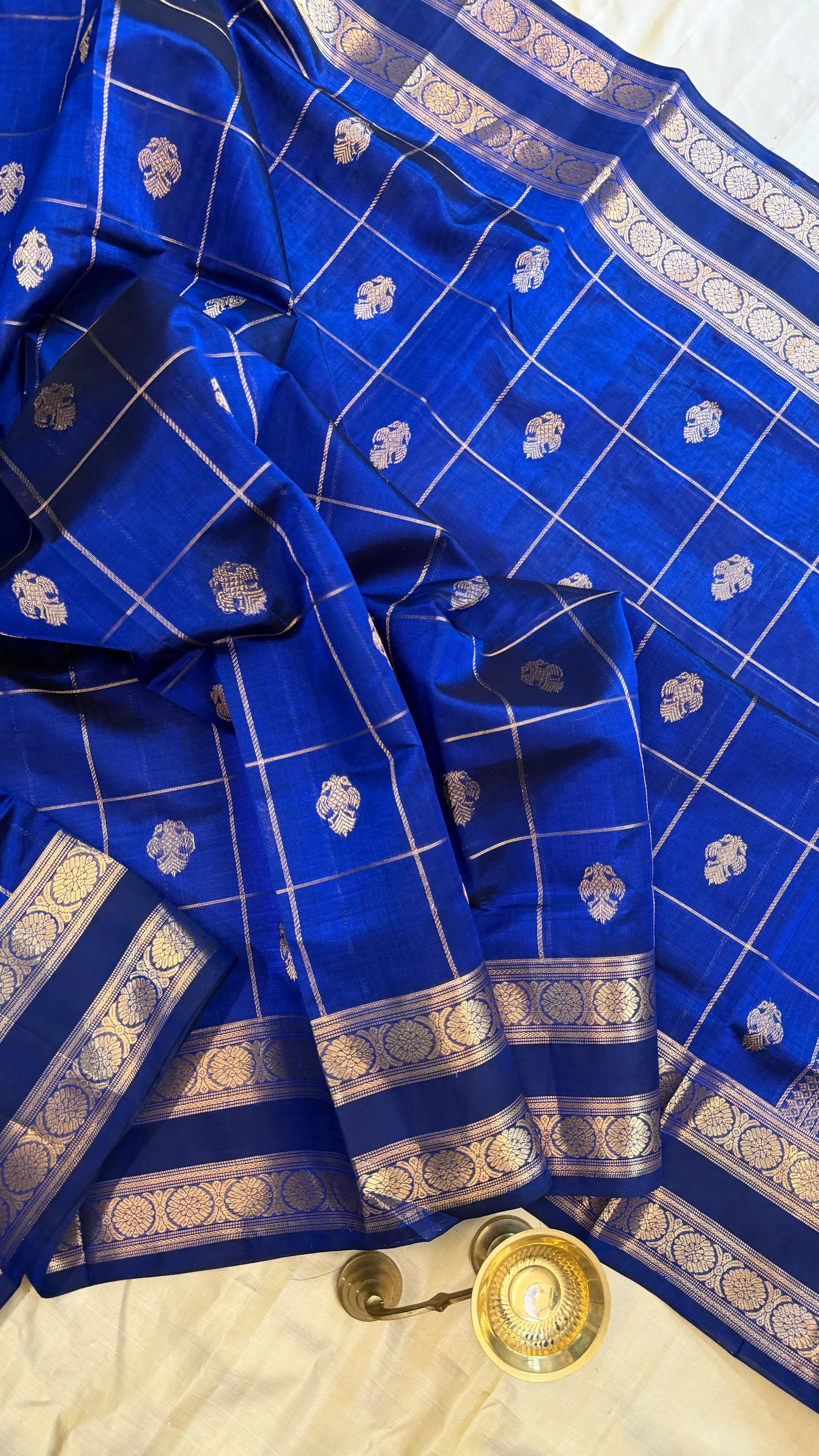 Ms blue kattam Iruthalaipakshi/ Premium silk cotton